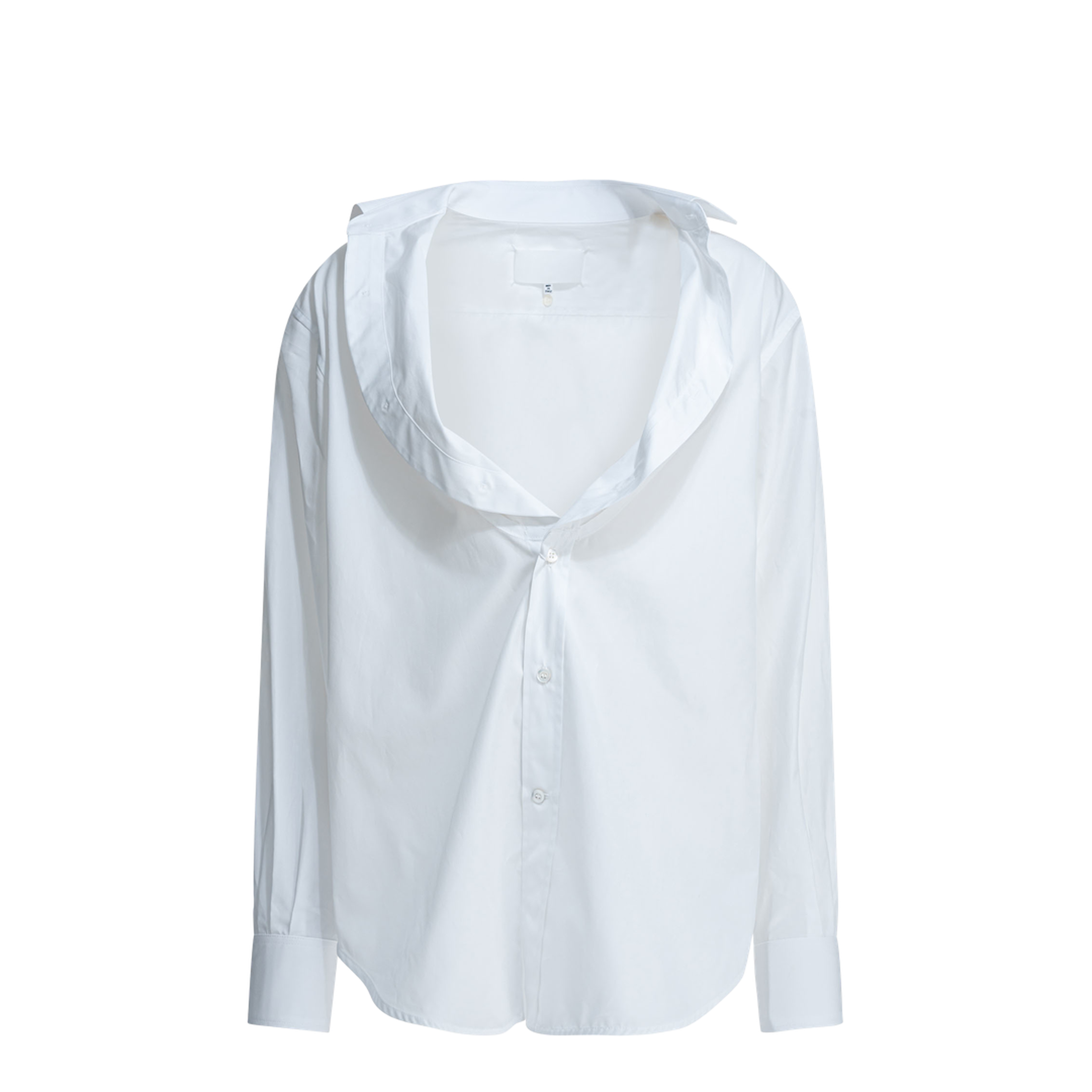 White Folded-Collar Shirt - Image 1