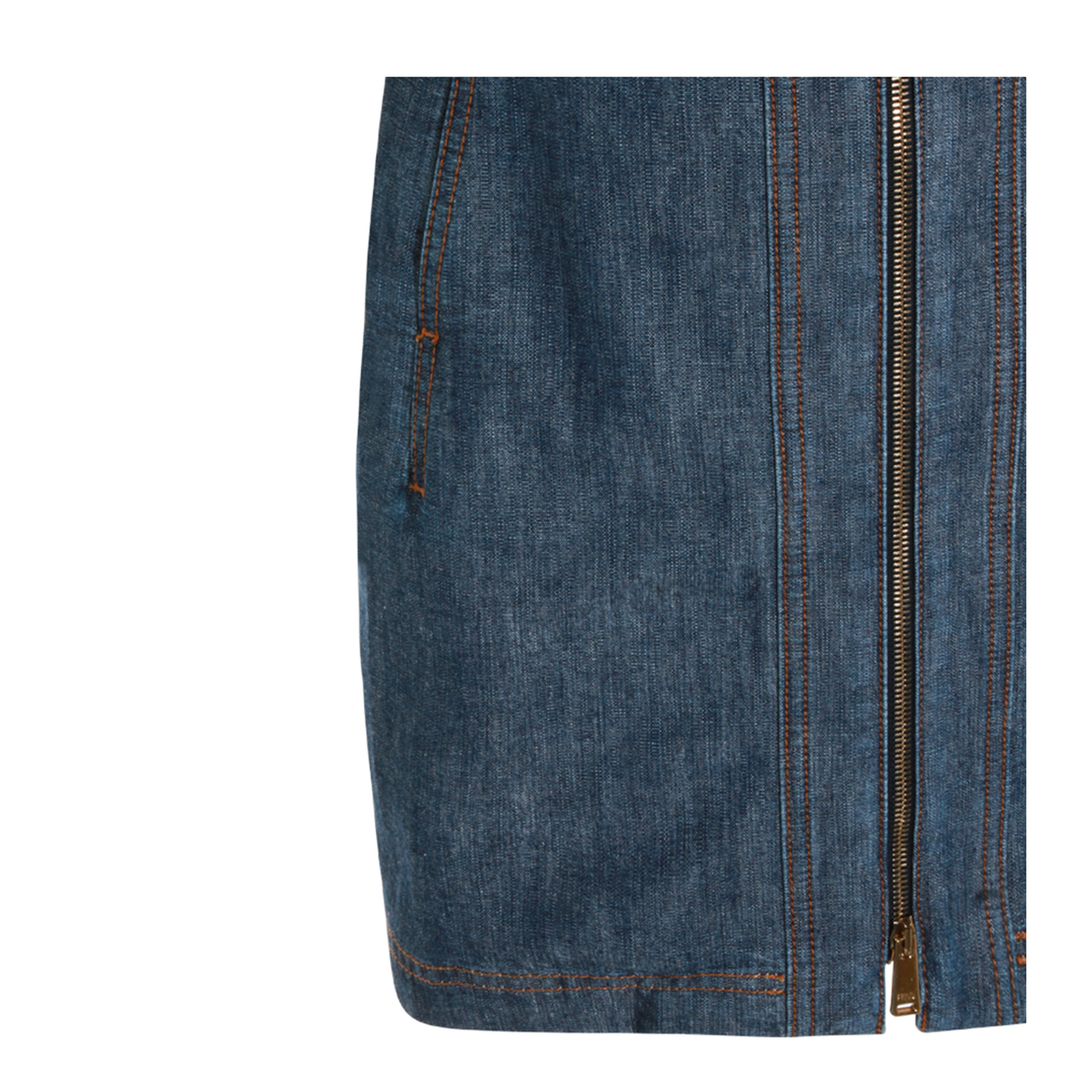 Navy Blue Chambray Dress - Image 7