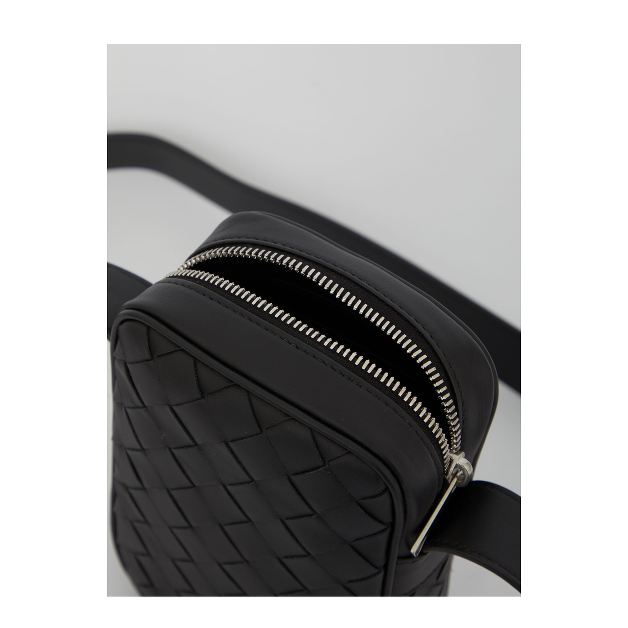 Cassette Mini Leather Crossbody Bags - Black - Image 5