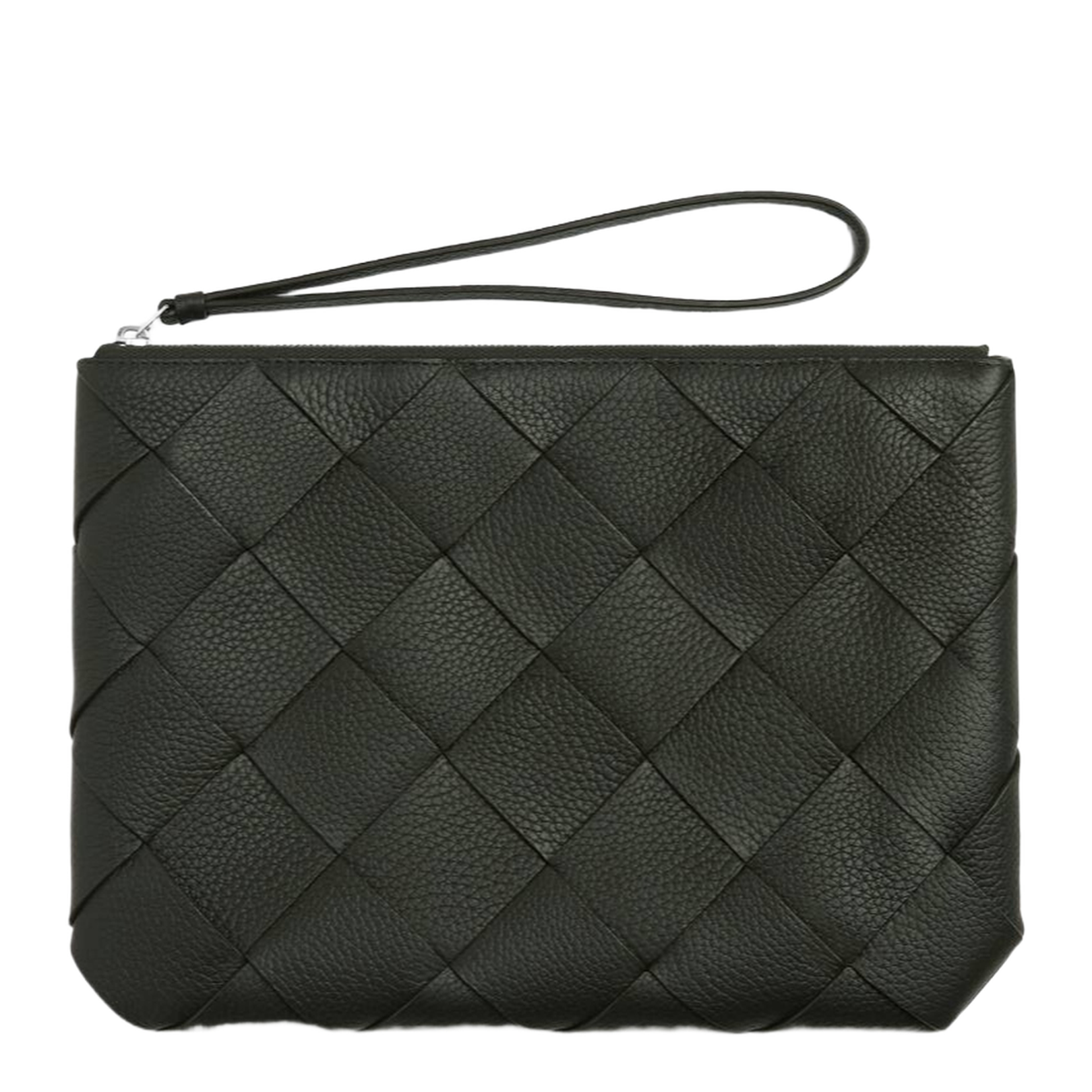 Diago Large Leather Pouch - Dark green - Image 1