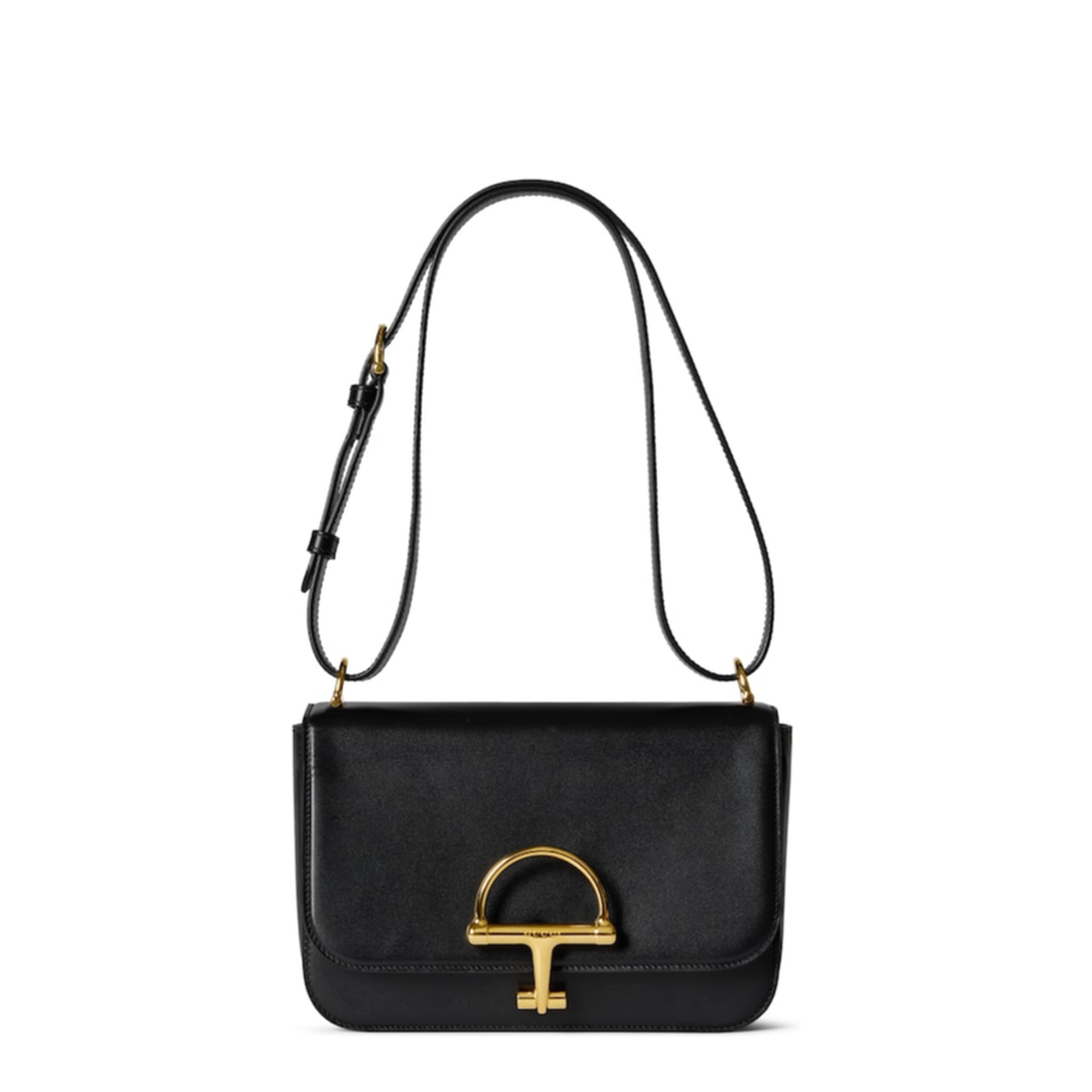 Siena Small Shoulder Bag in Black Leather - Image 3