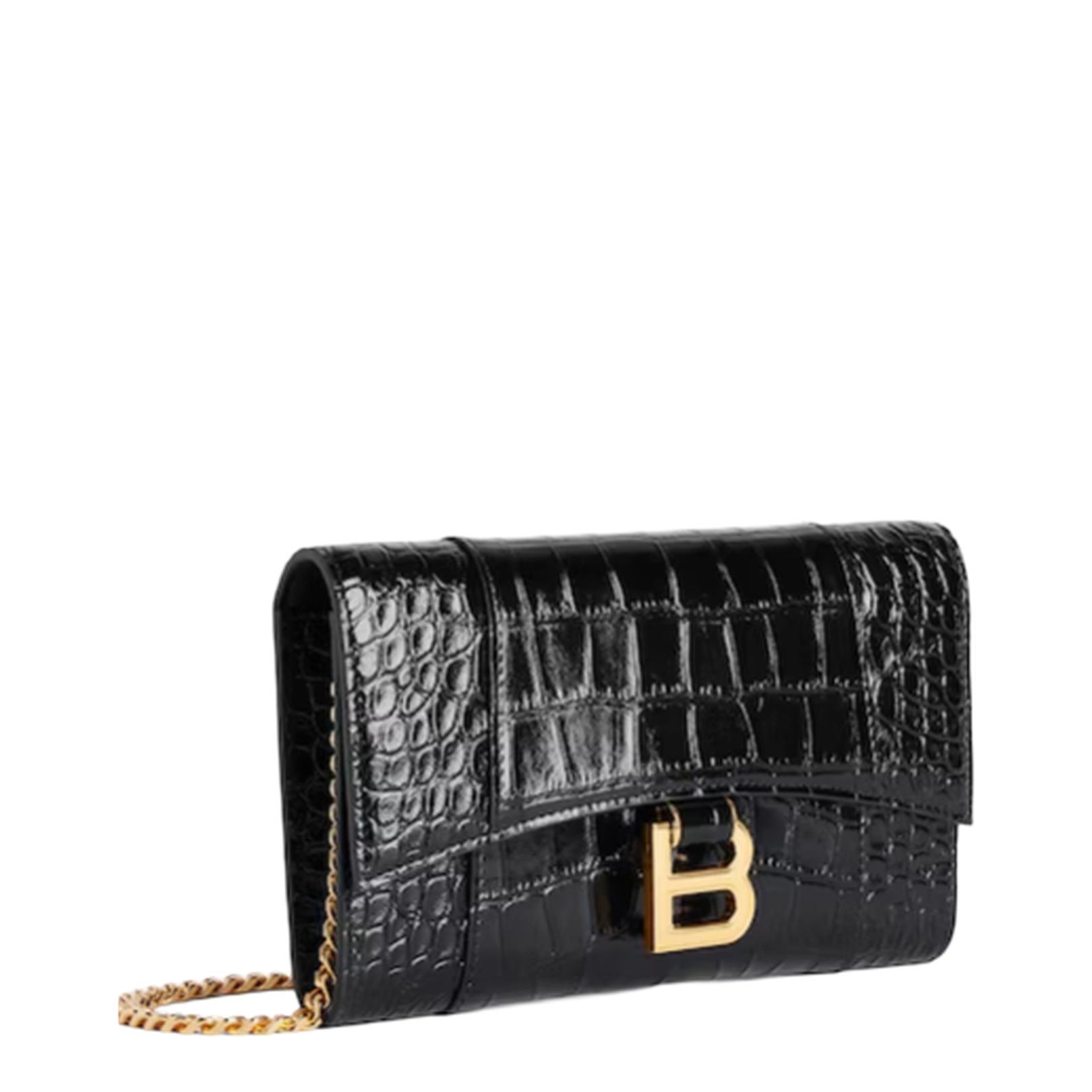 Hourglass Wallet On Chain in Black - Image 2