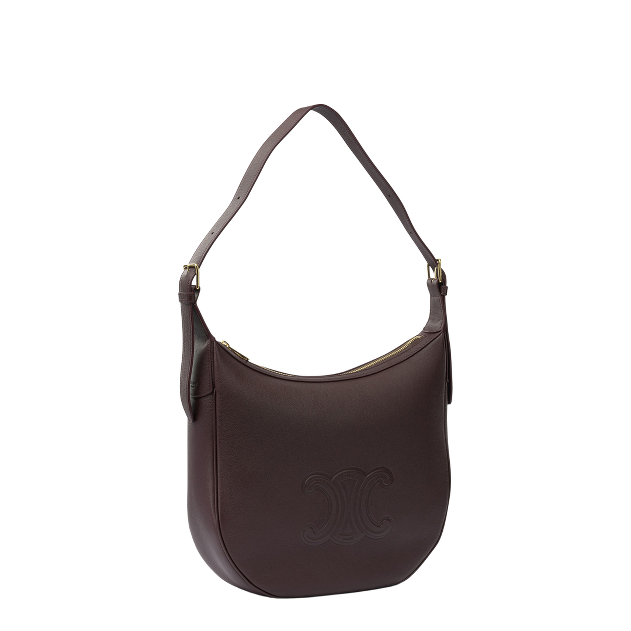 Heloïse Medium Calfskin Shoulder Bag - Deep Burgundy - Image 4
