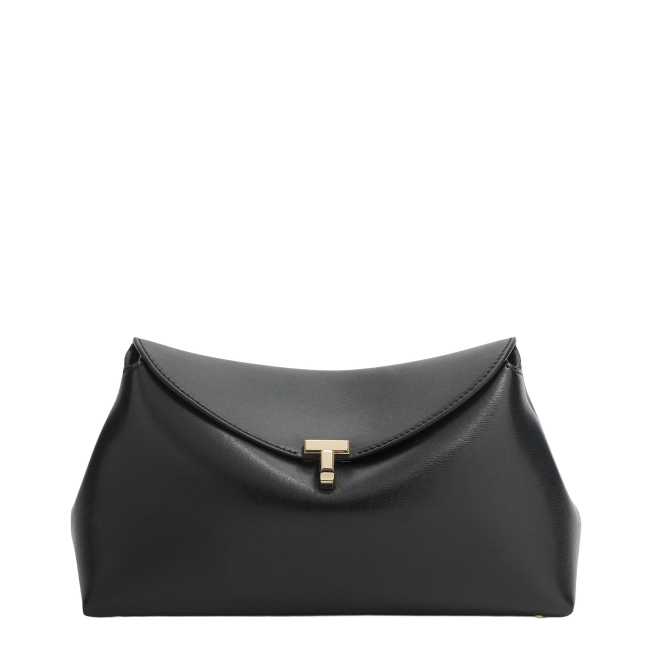 T-Lock Calfskin Clutch - Black - Image 1