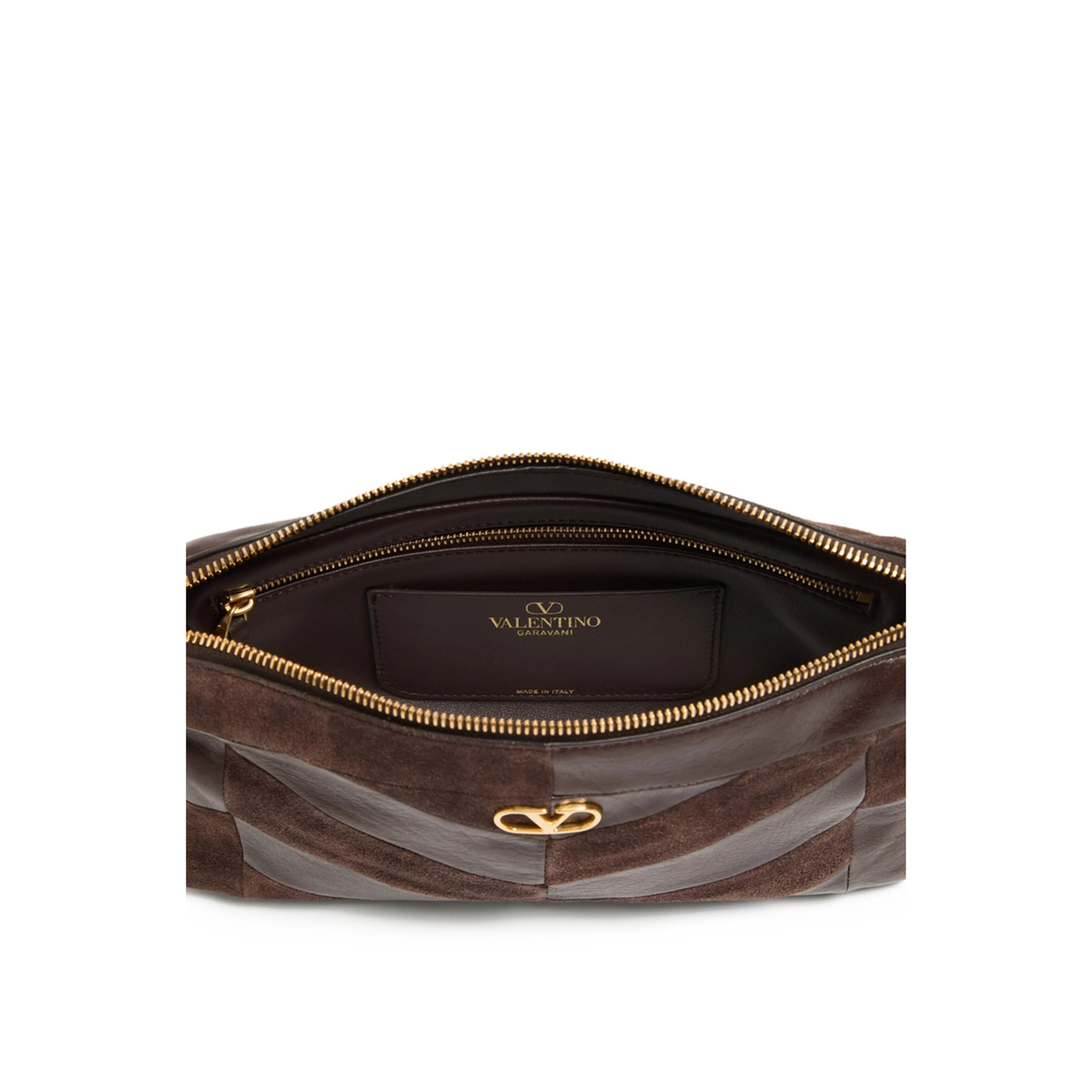 Small Shoulder Bag Panthea in Suede and Nappa Chevron Motif - Image 7