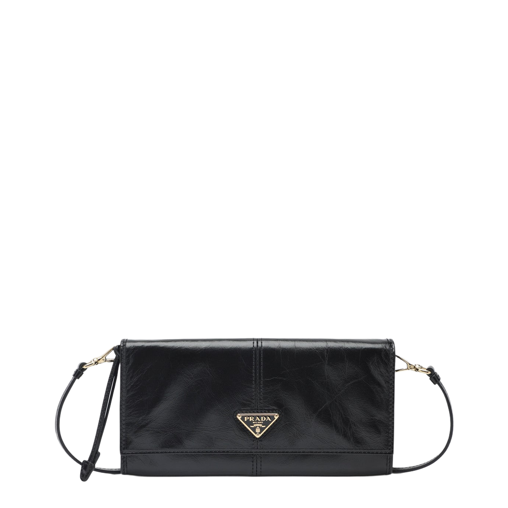 Calfskin Wallet on Strap - Black - Image 1