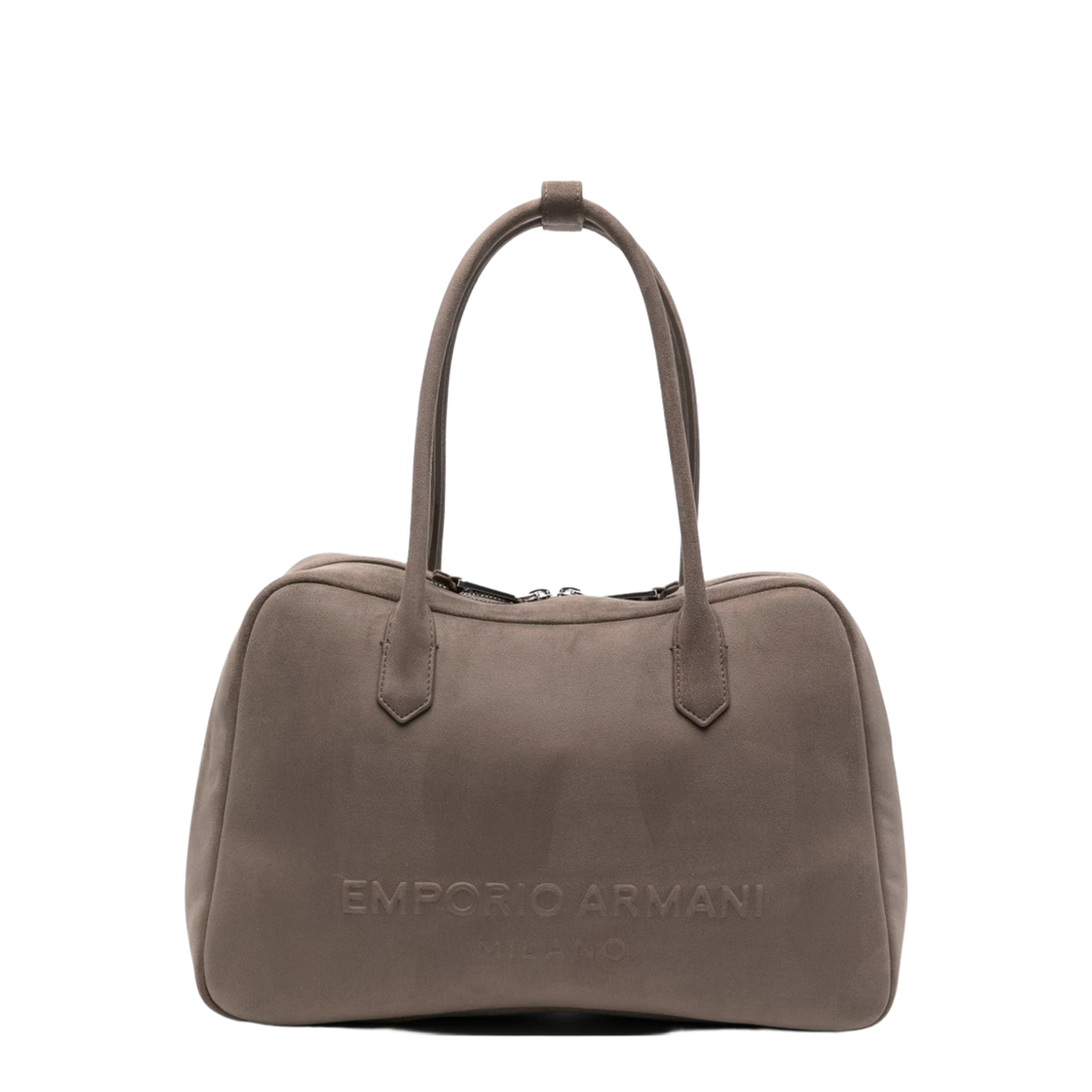 Eagle Club Capsule Collection Medium Brushed Cow Leather Shoulder Bag - Taupe - Image 1