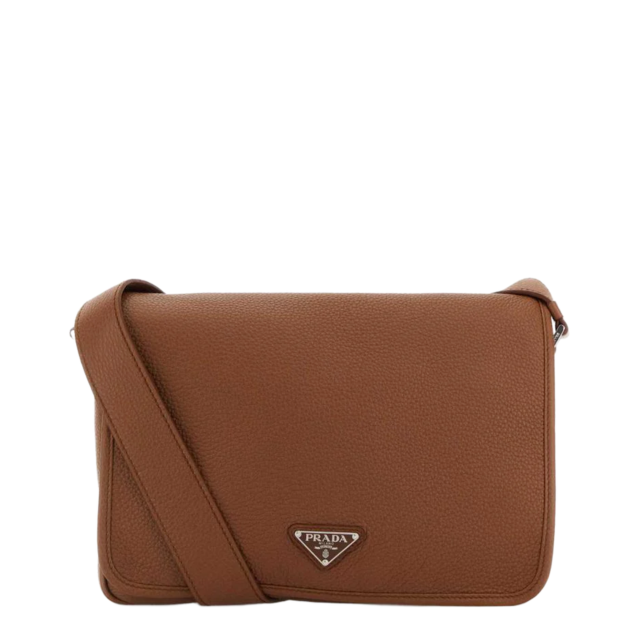 Caramel Leather Crossbody Bag - Image 1
