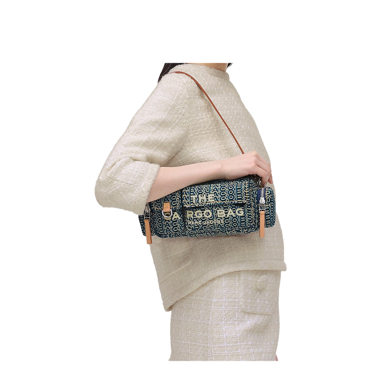 Cargo Monogram Denim Shoulder Bag - Image 4