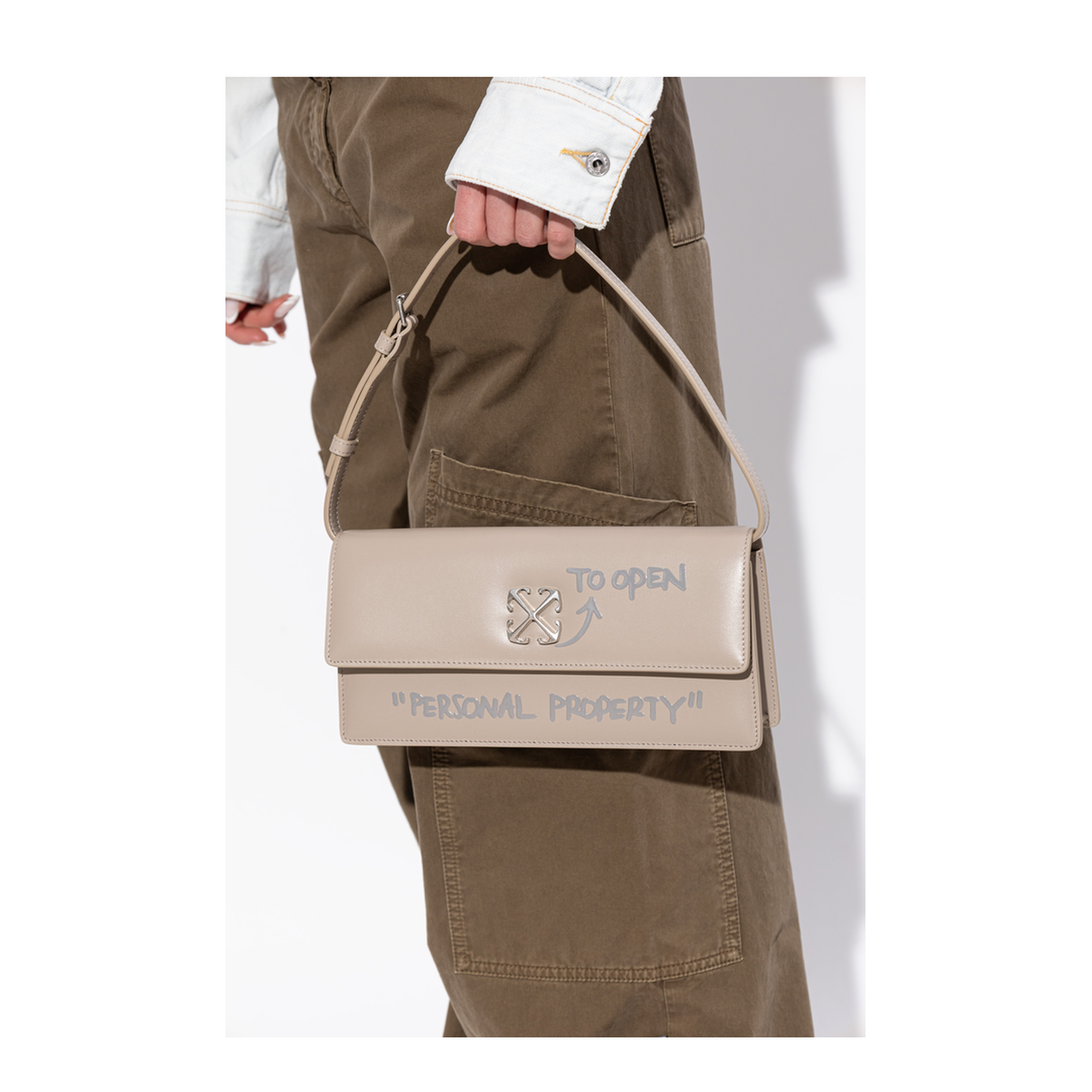 Jitney 1.0 Calfskin Shoulder Bag - Beige - Image 2