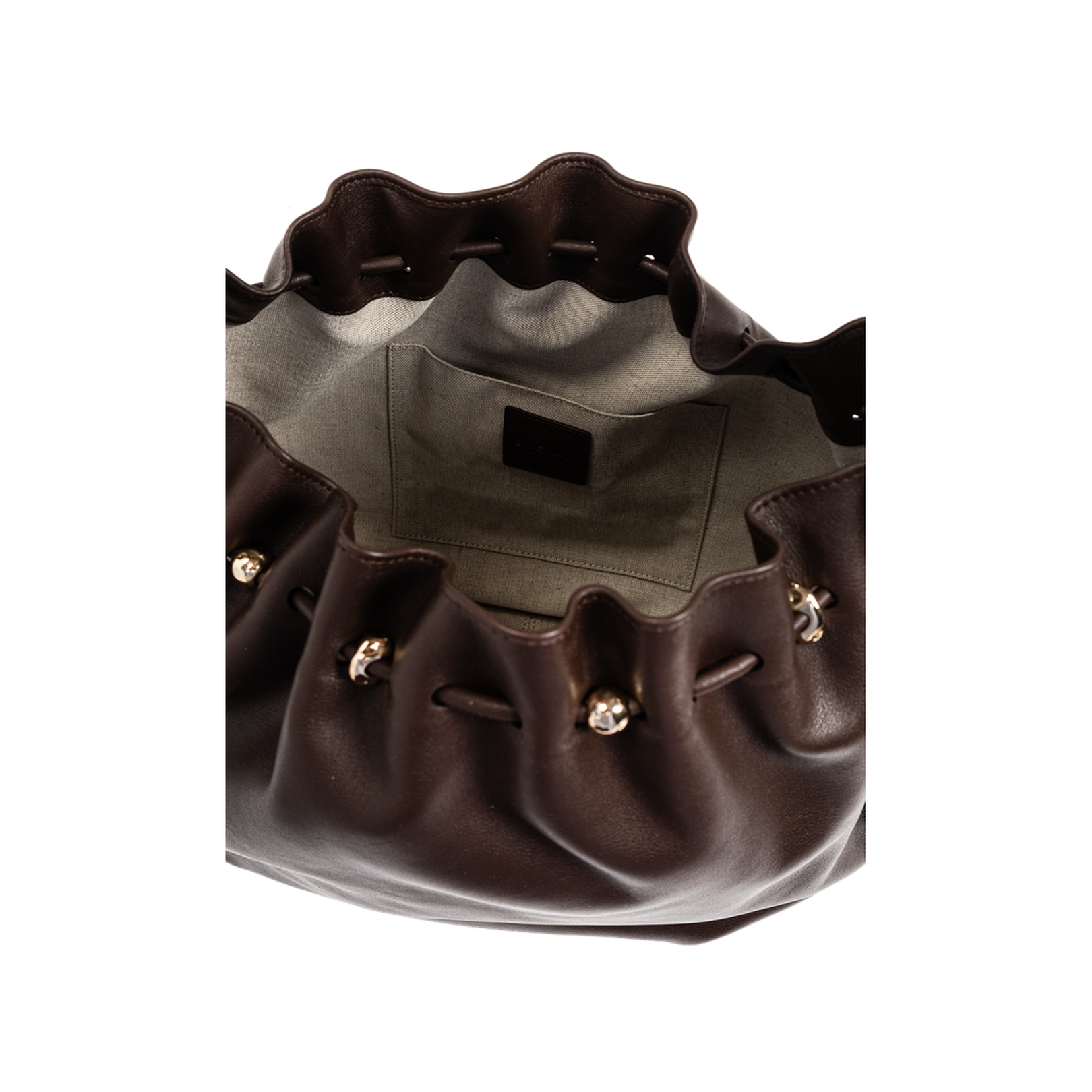 Halcyon Large Calf Leather Shoulder Bag - Dark Brown - Image 4