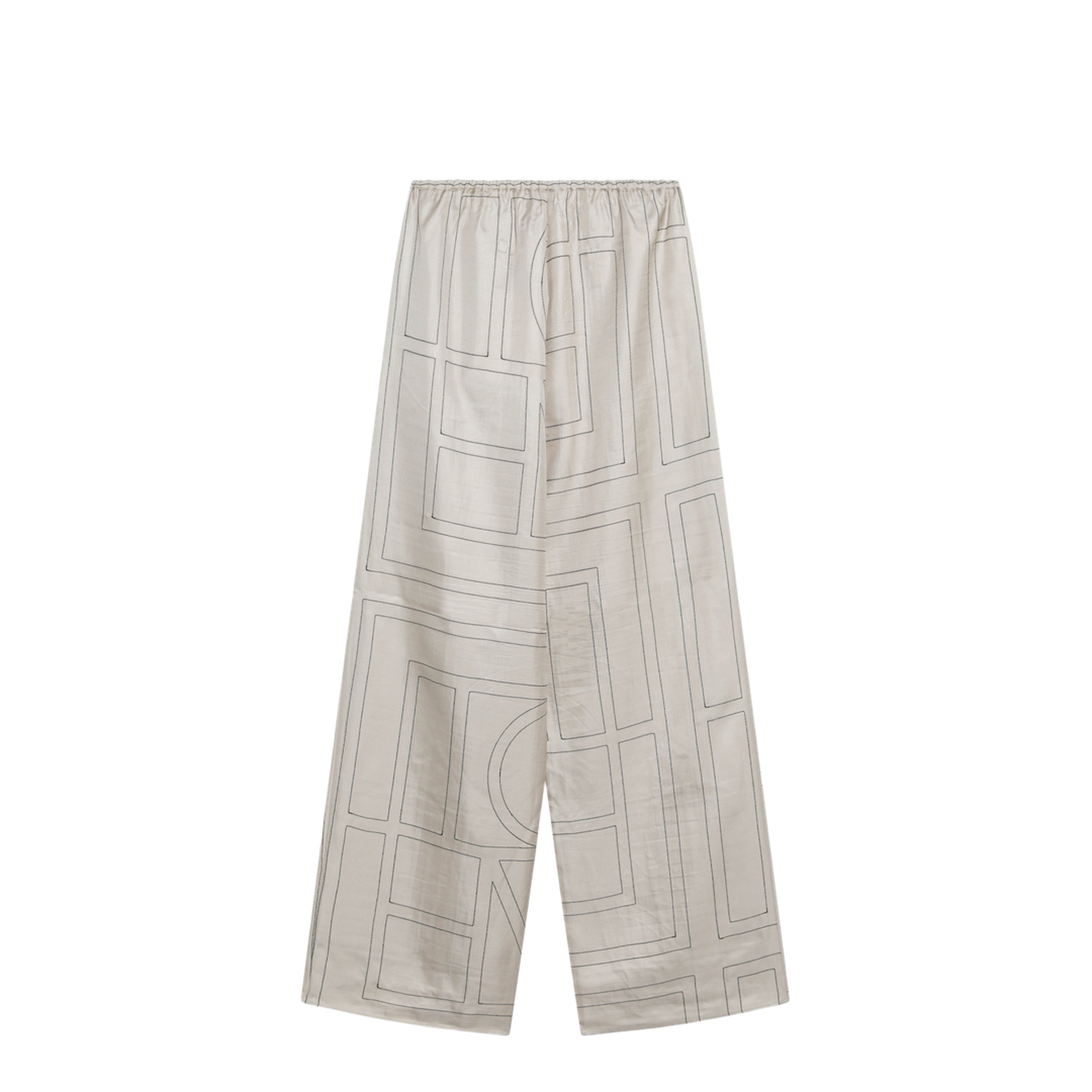 Ivory Monogram Silk Pajama Trousers - Image 2