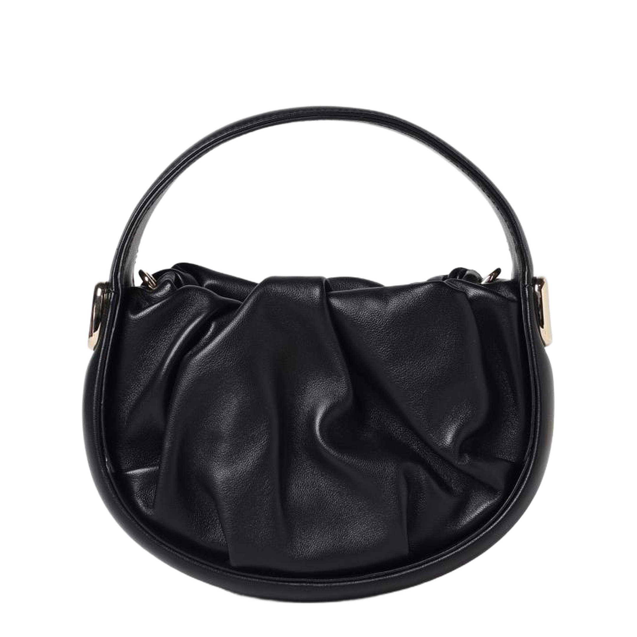 Viv Choc Mini Calf Leather Hobo Bag - Black - Image 1