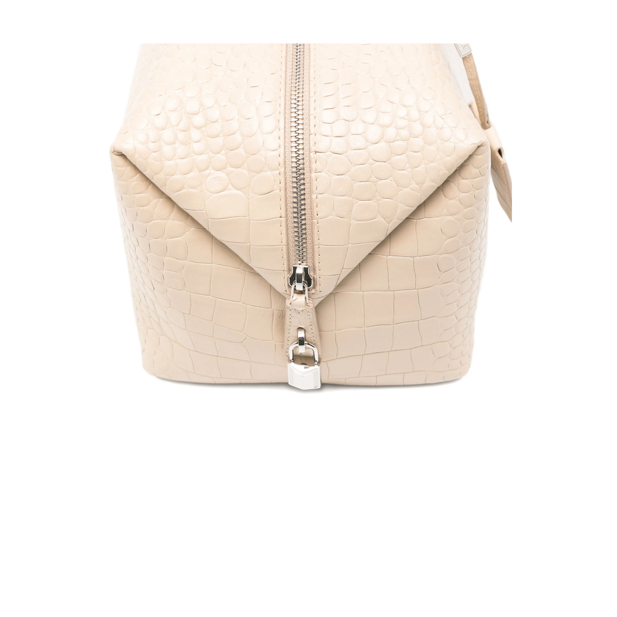Holdall Large Crocodile-Embossed Calf Leather Boston Bag - Ice - Image 3