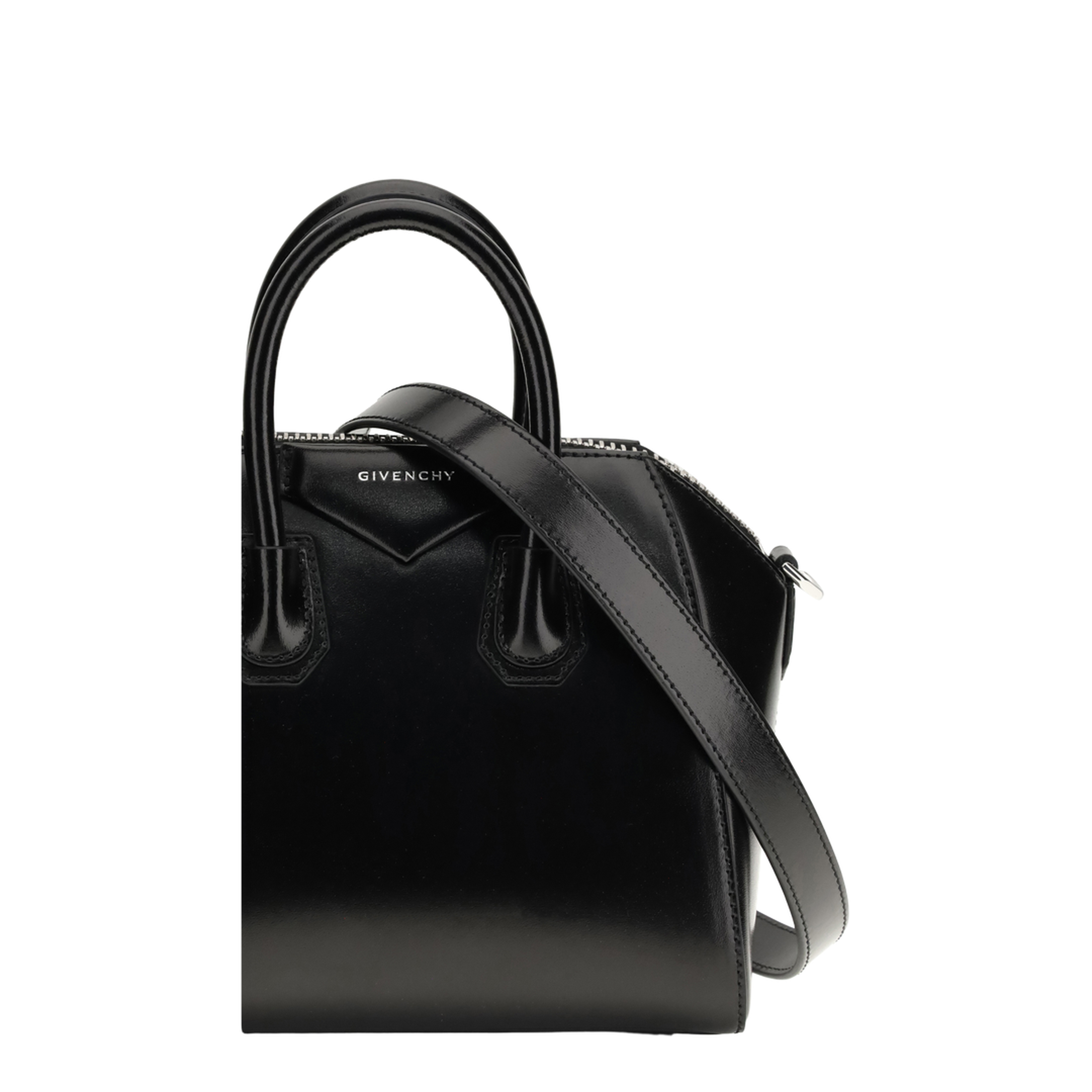 Antigona Mini Calfskin Bag - Black - Image 4