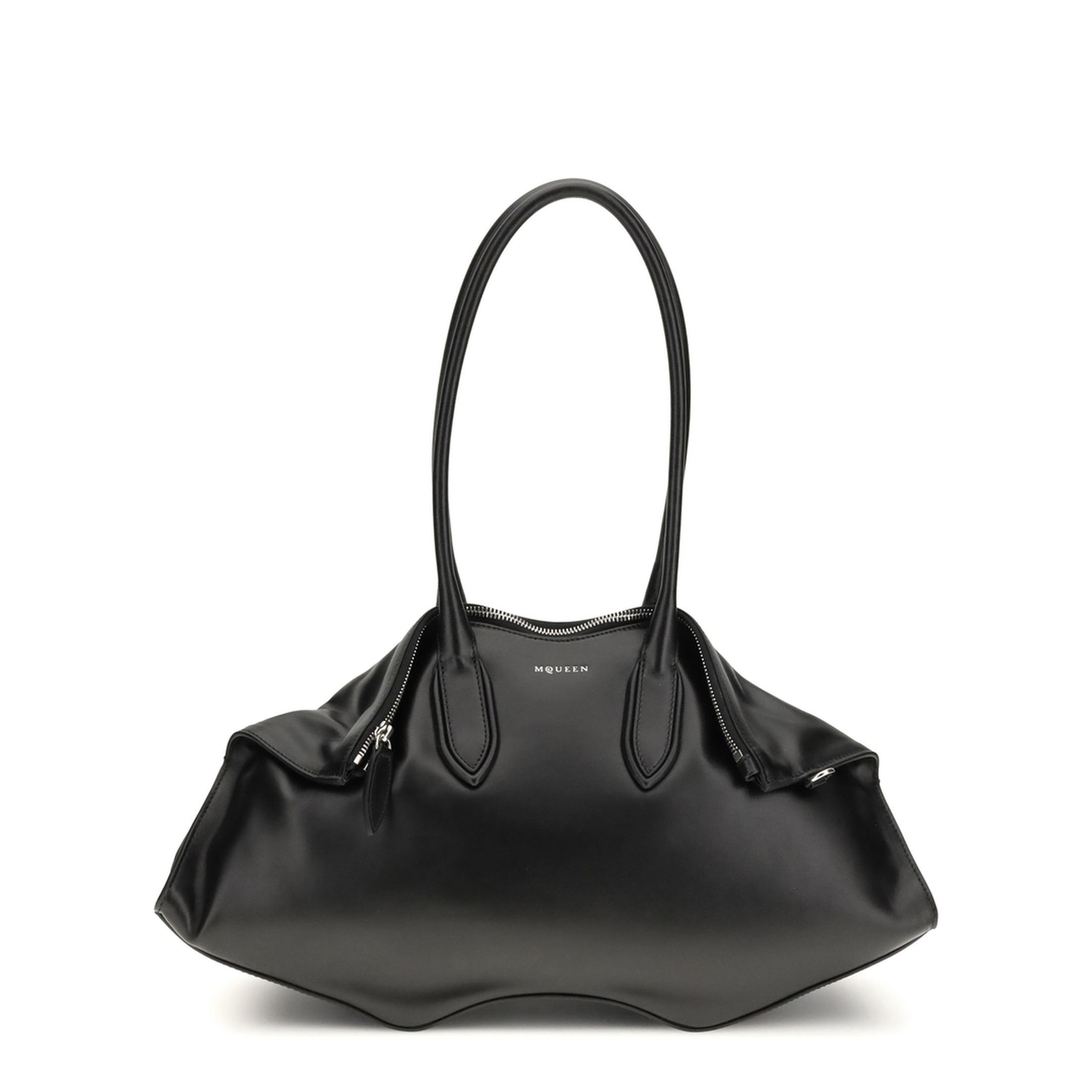 Manta Nappa Leather Shoulder Bag - Black - Image 1