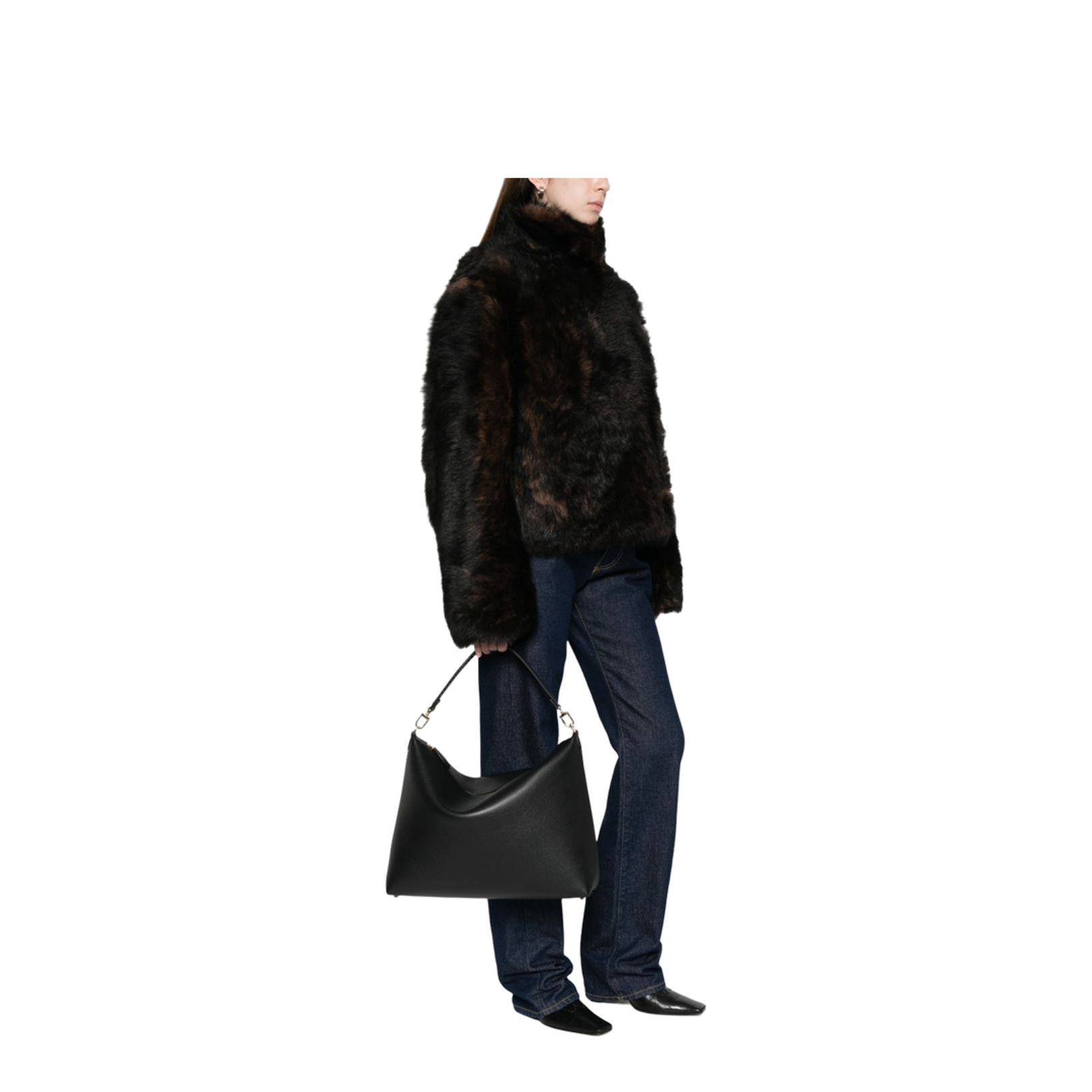 Bevel Medium Calfskin Tote - Black - Image 5