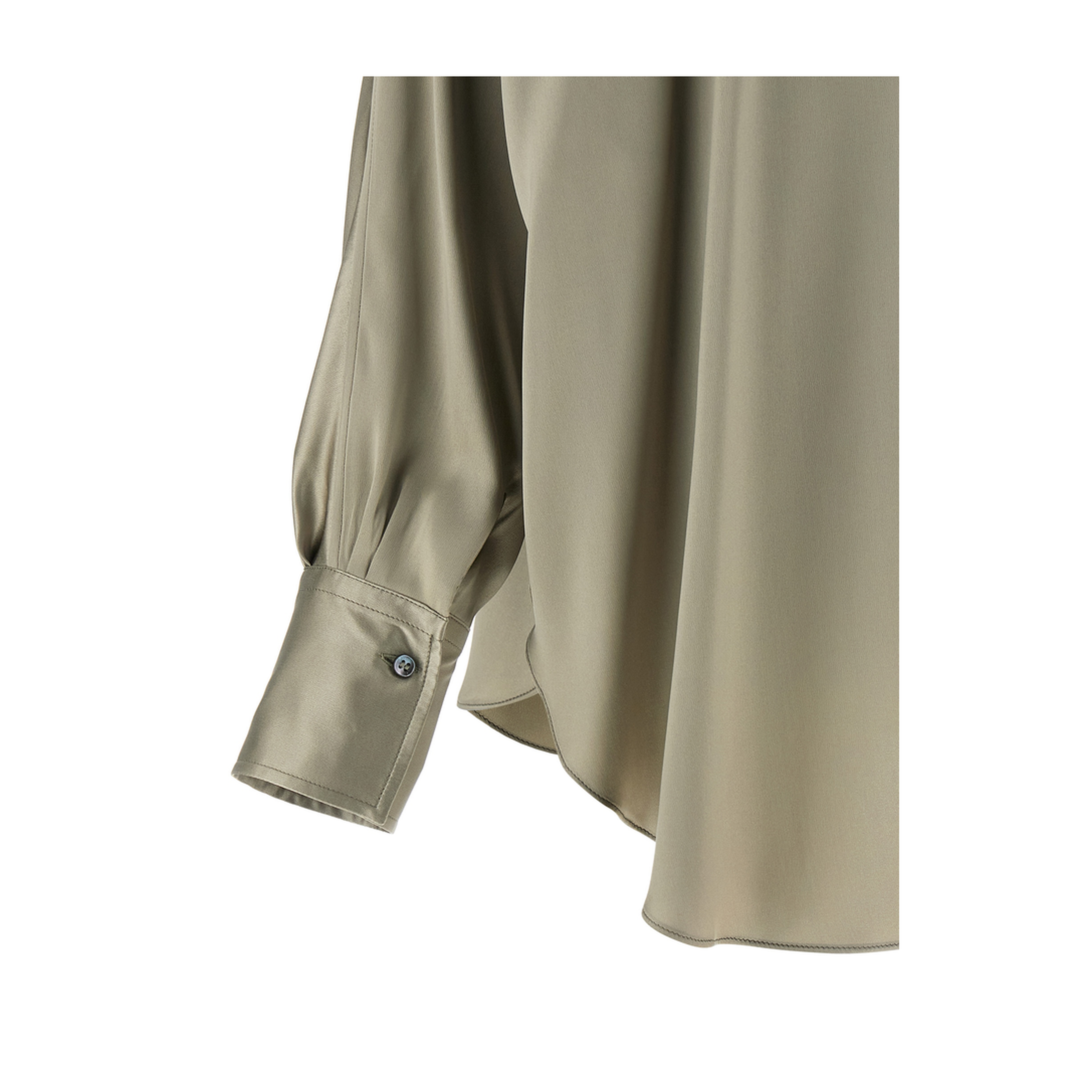 Monili Mandarin-Collar Shirt Green - Image 3