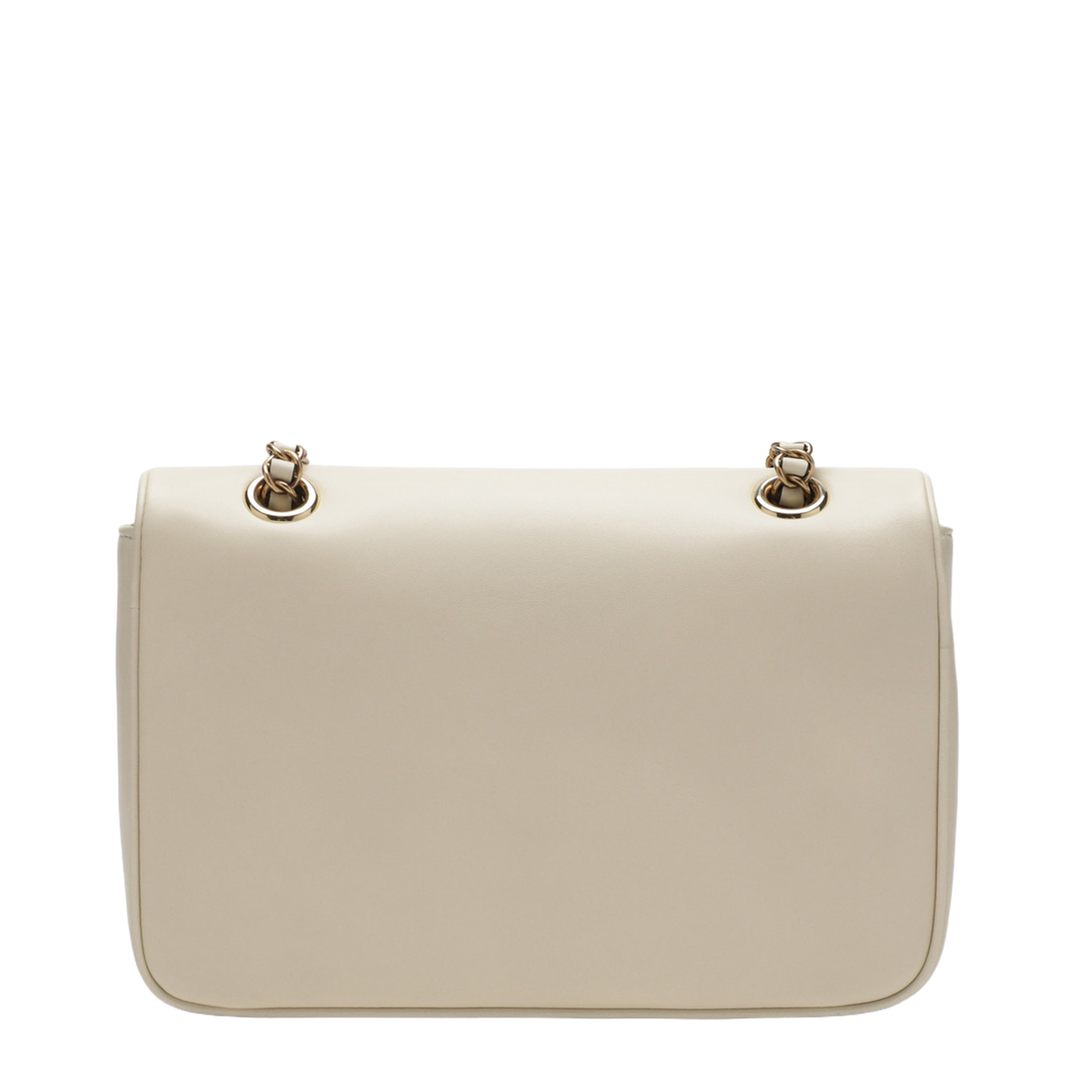 Djuna Medium Nappa Leather Chain Shoulder Bag - Ren Ivory White - Image 2