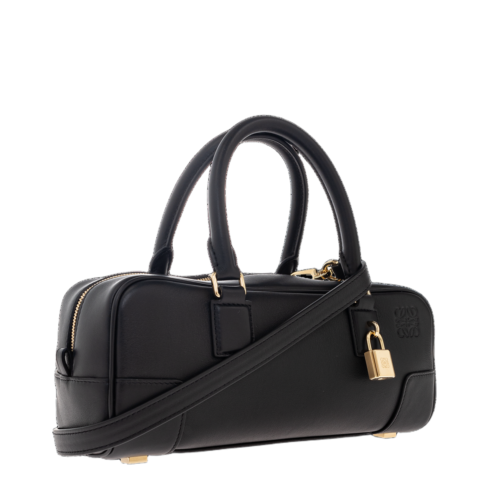 Amazona 23 Cropped Leather Shoulder Bag - Black - Image 4