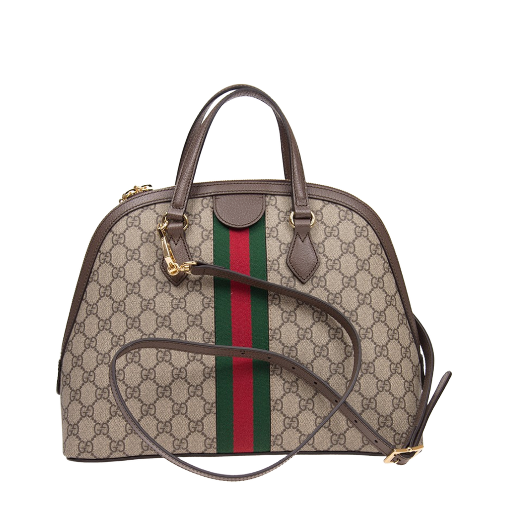 Ophidia Medium Cotton Handbags - Beige - Image 3