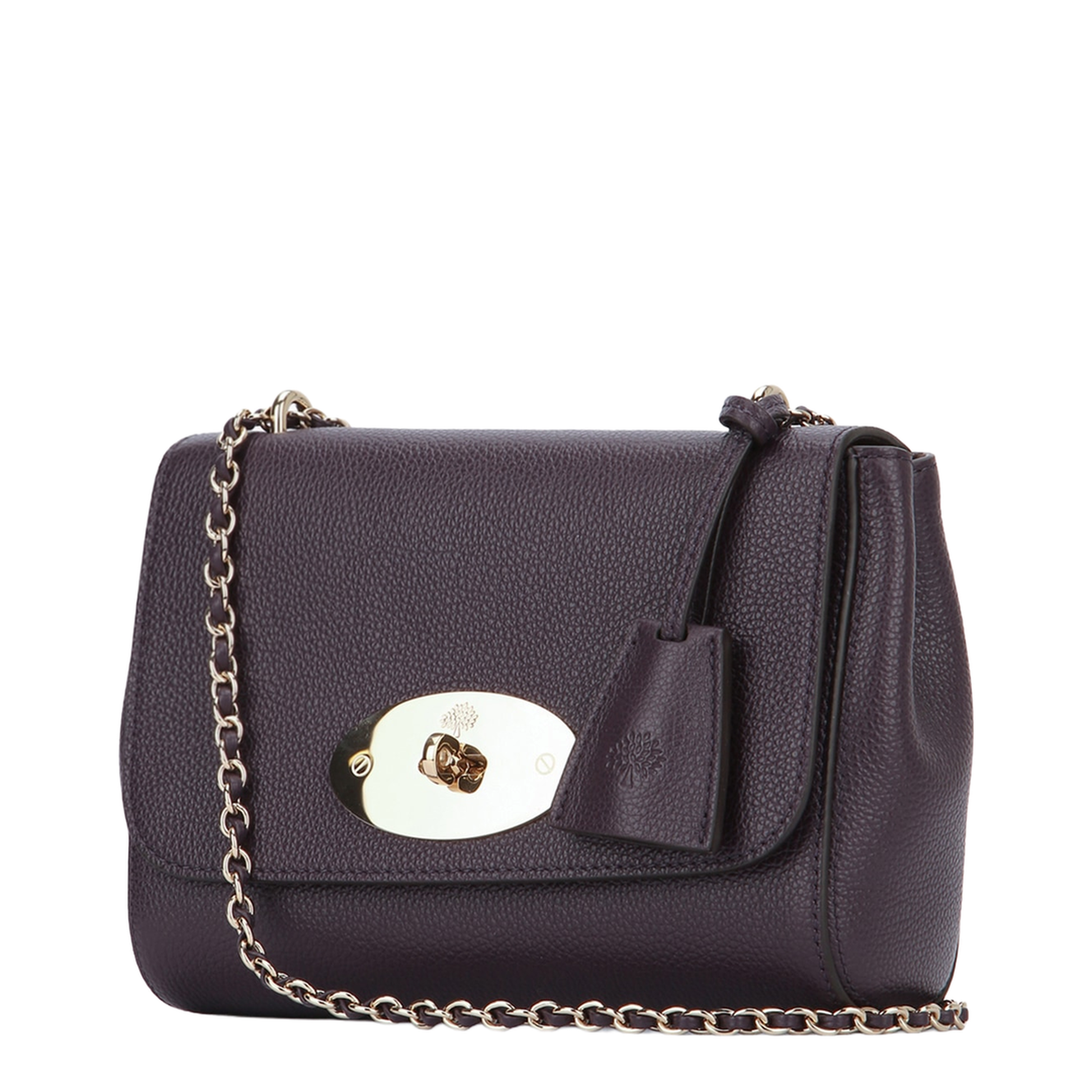 Lily Small Classic Grain Crossbody - Deep Aubergine - Image 2