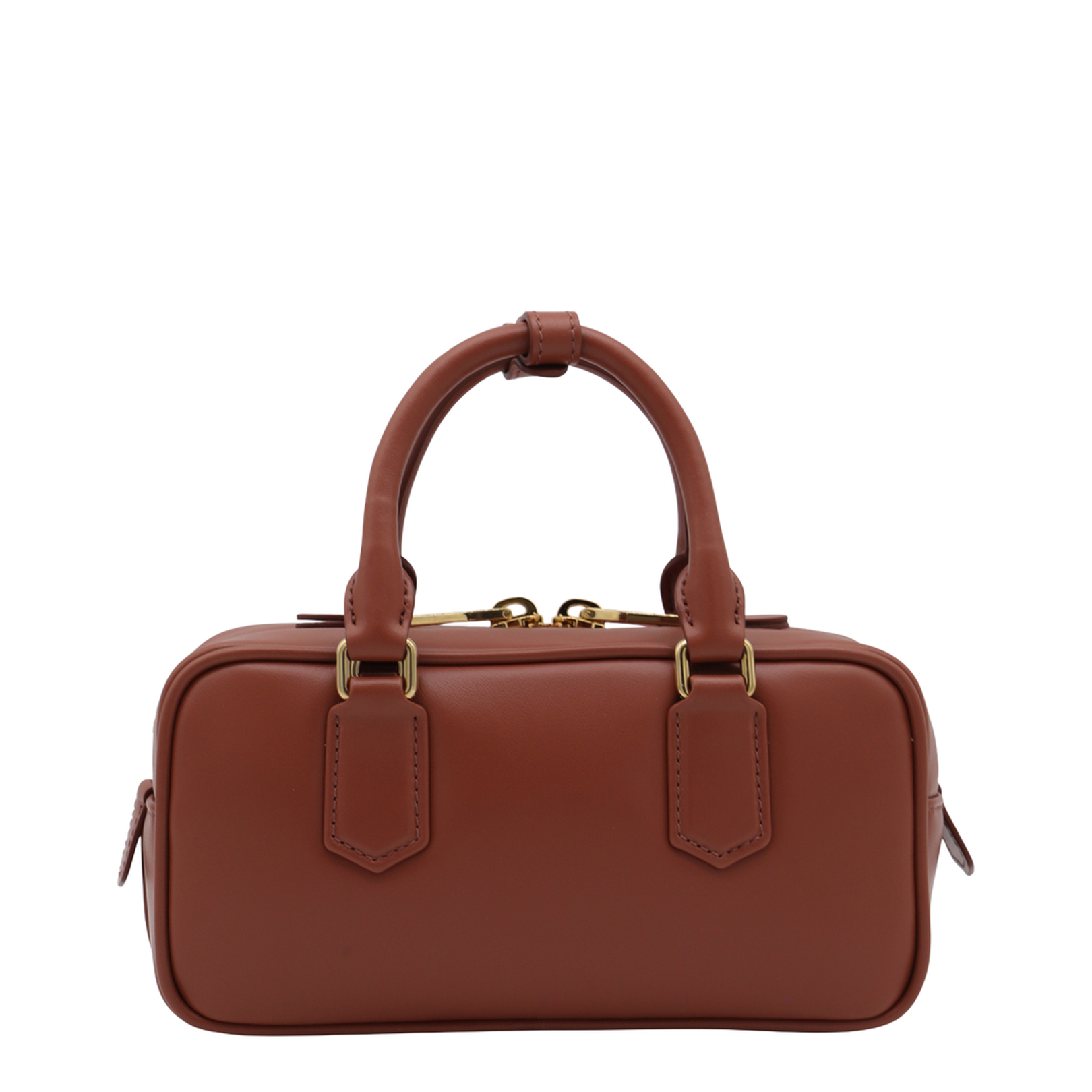 Arcadie Medium Calf Leather Top Handle Bag - Rust - Image 5