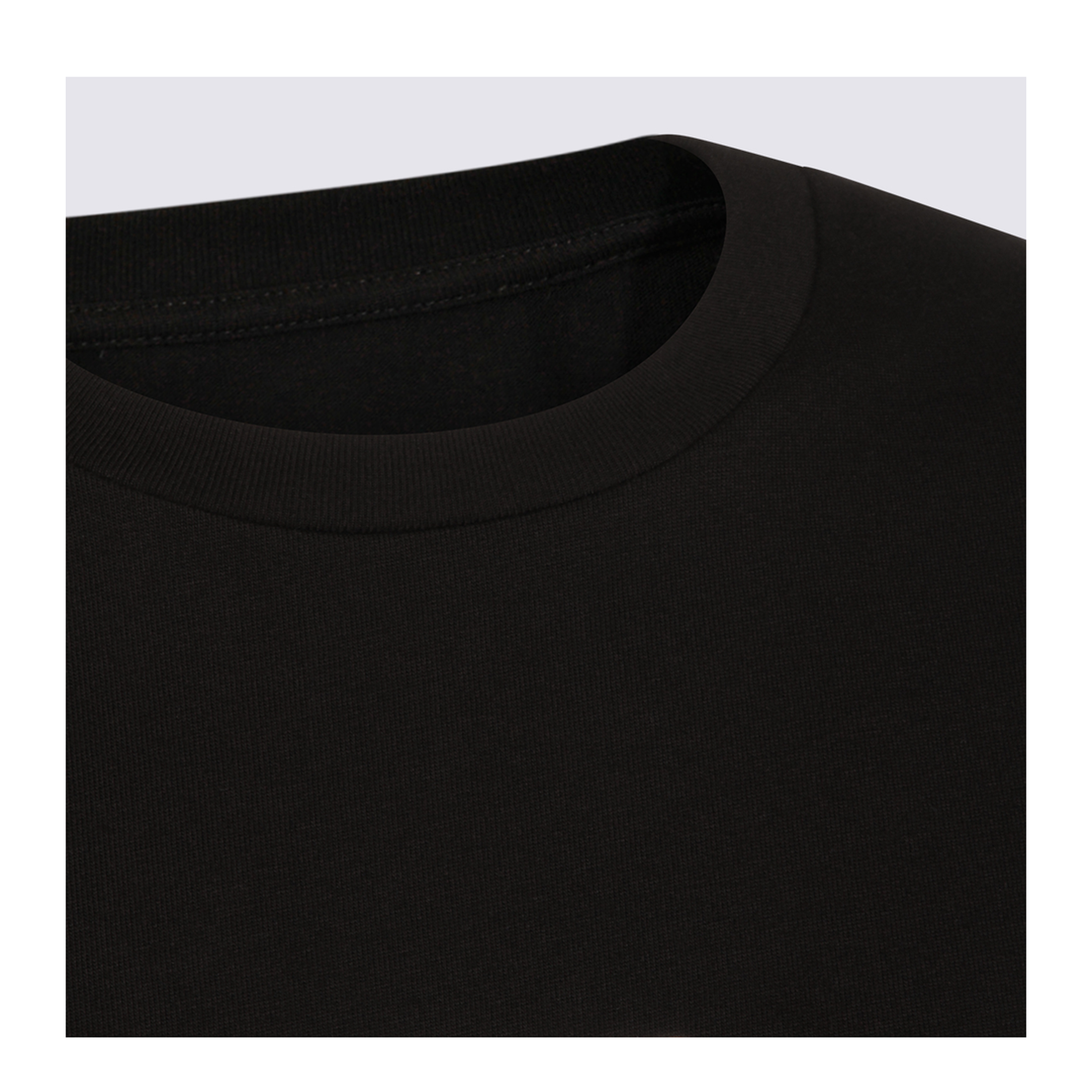 Black Cotton T-Shirt - Image 6