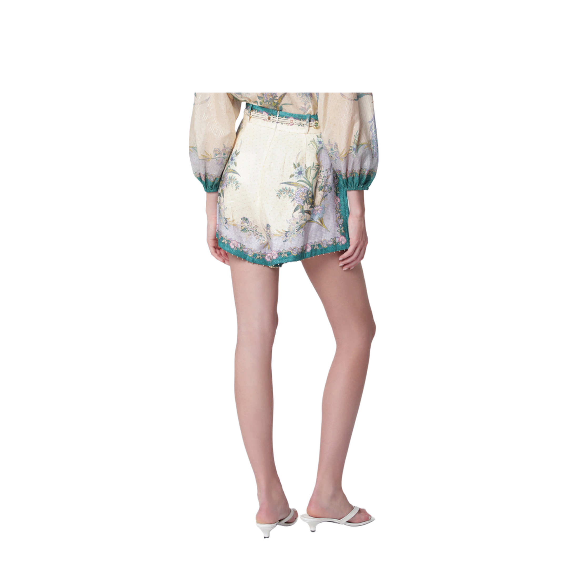 Cream Linen Indra Shorts - Image 2