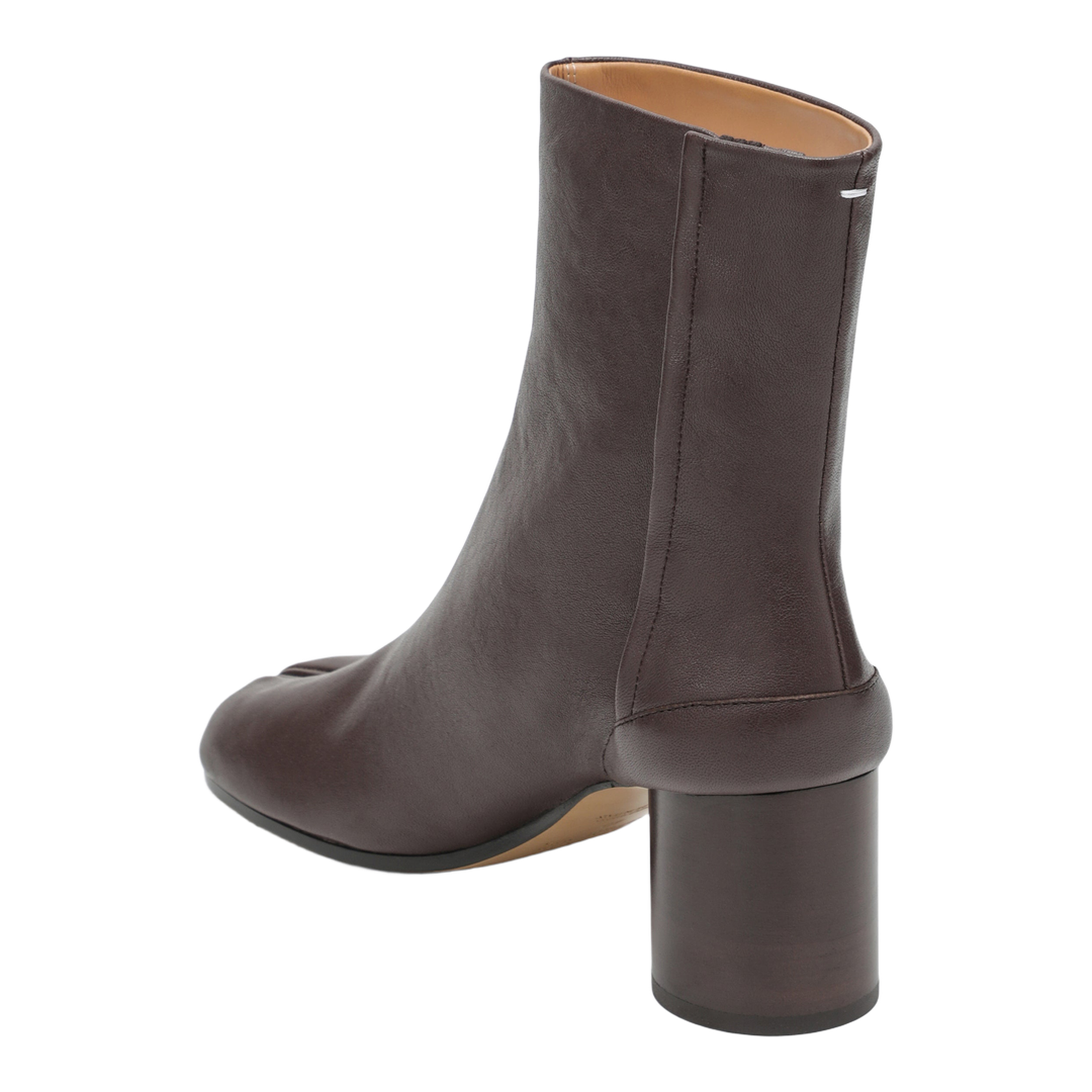 Mocha Brown Tabi Ankle Boots - Image 2