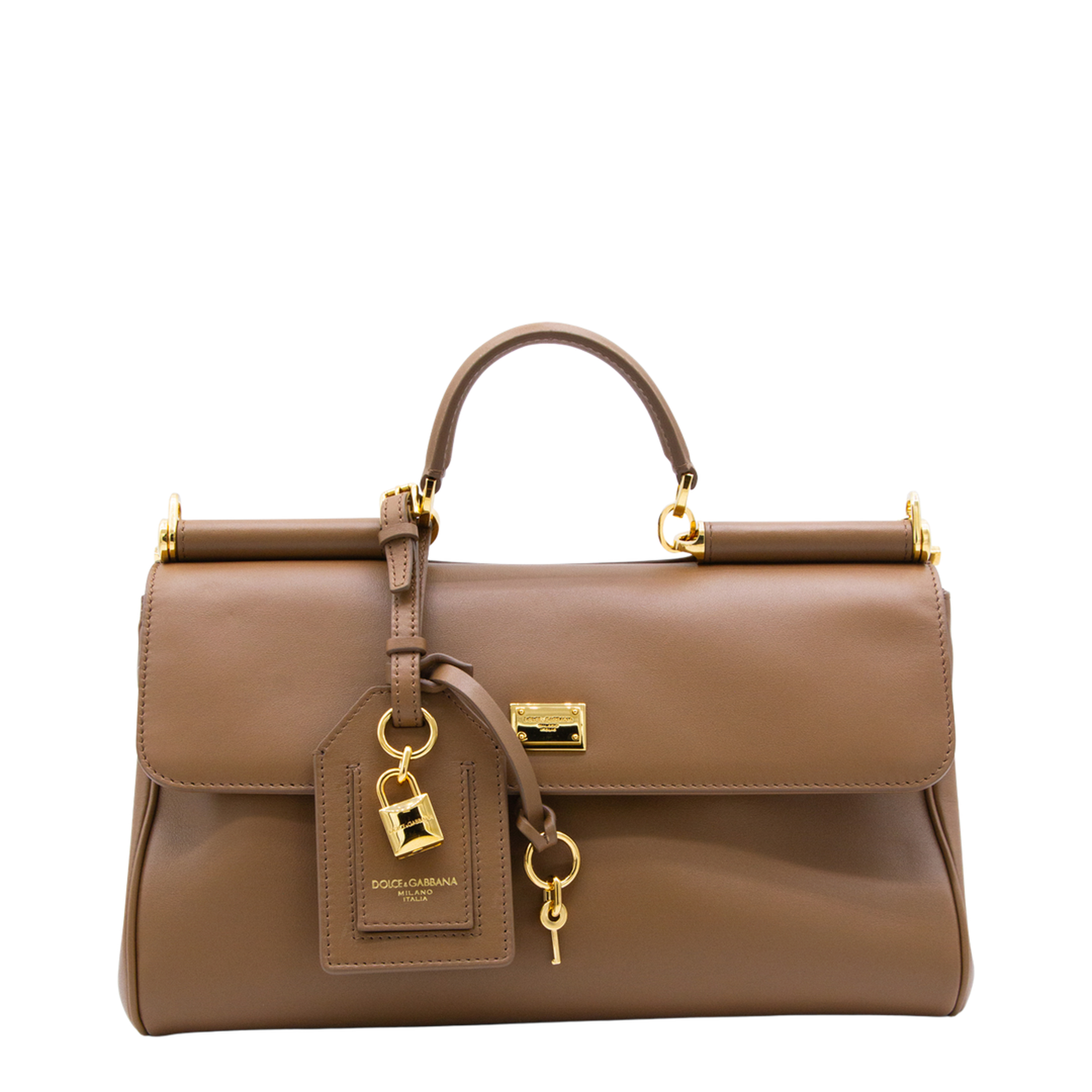 My Sicily Medium Calfskin Handbag - Brown - Image 1