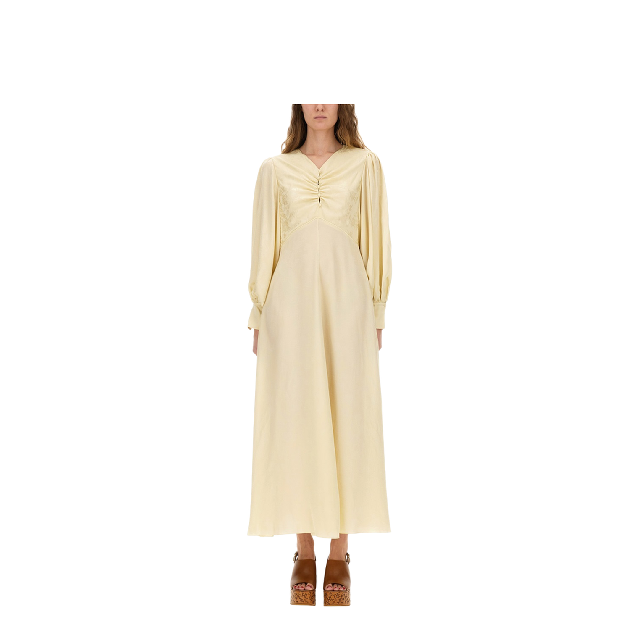 Ruched Silk Dress - Image 1
