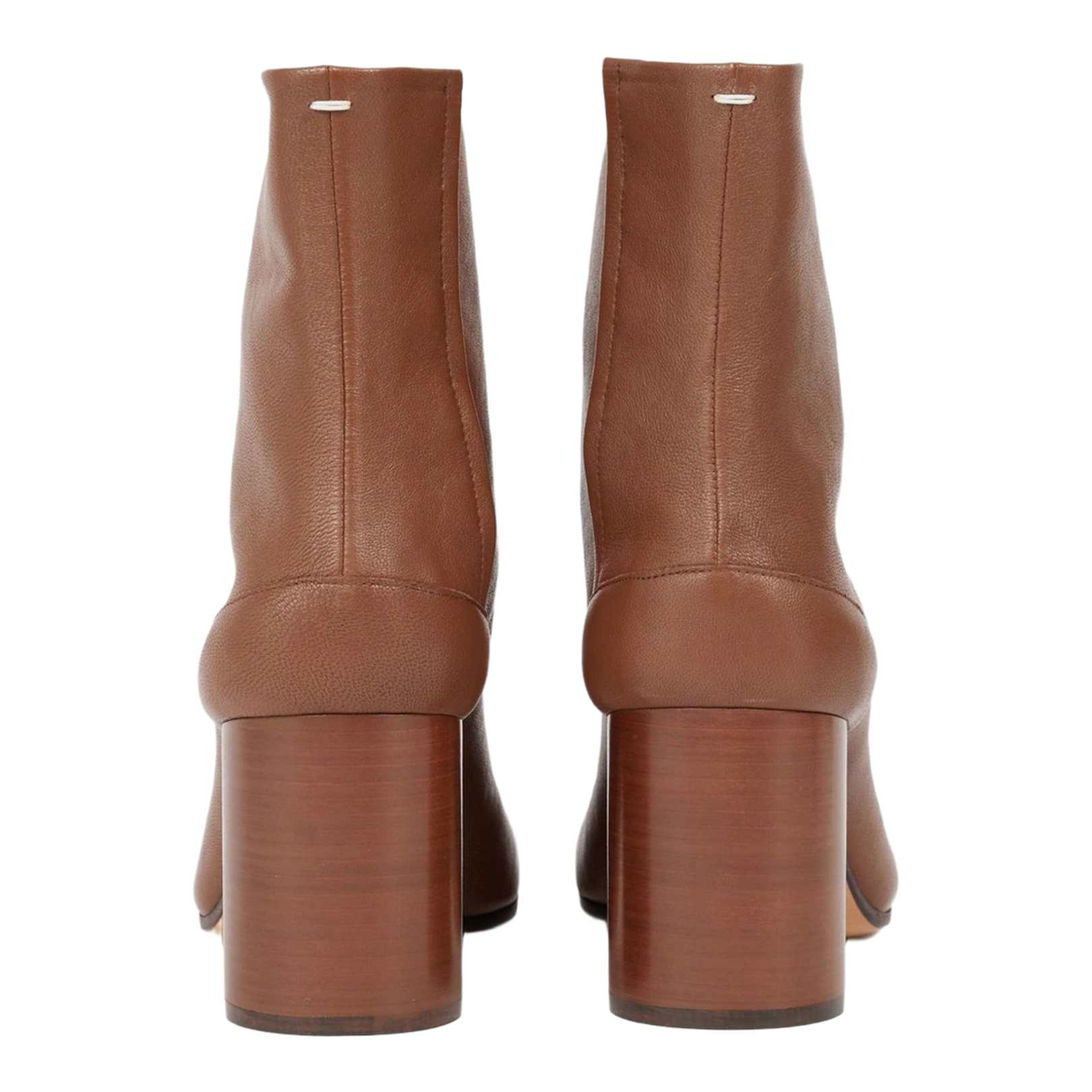 Brown Lambskin Leather Tabi Chelsea Boots - Image 4