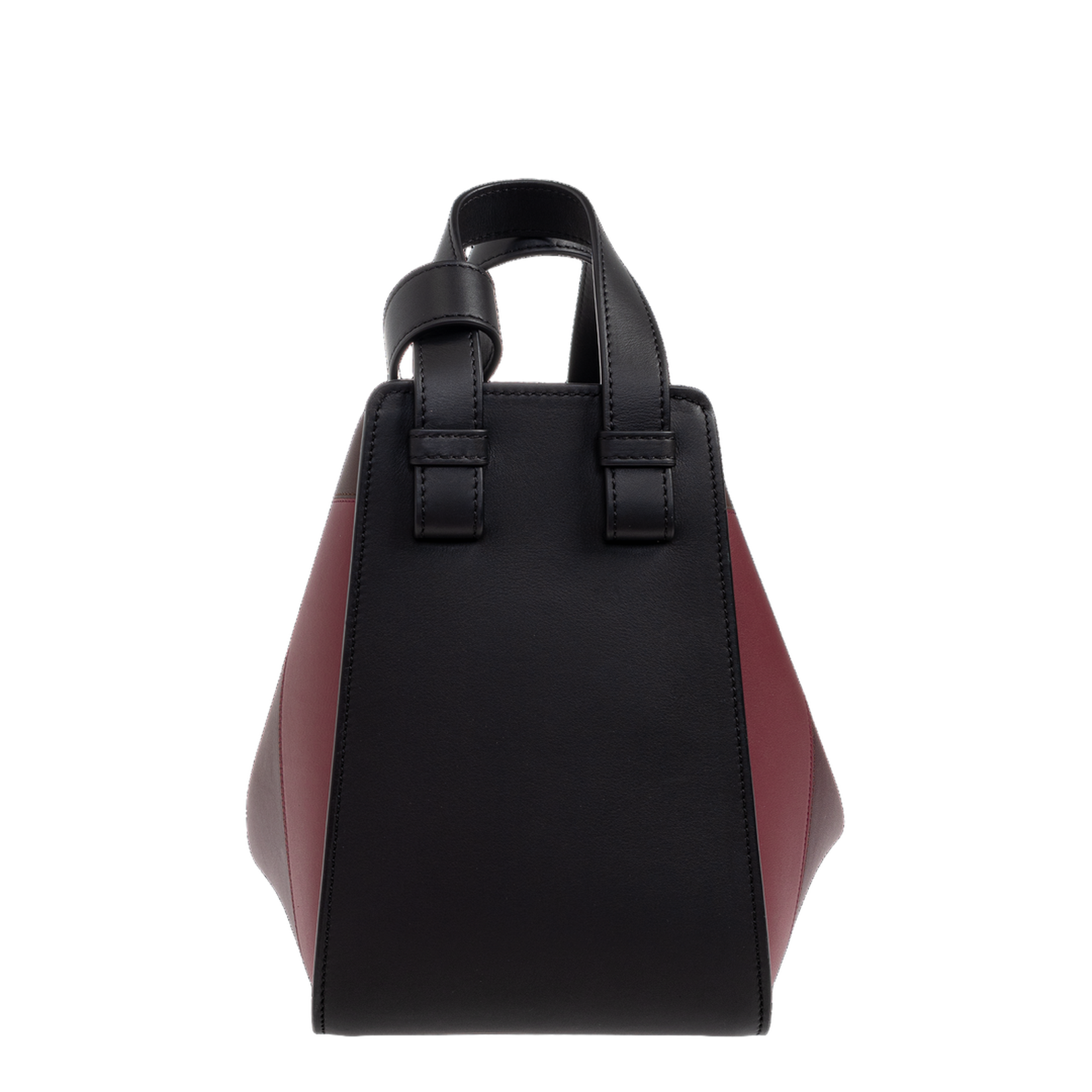 Hammock Calfskin Shoulder Bag - Black/Burgundy - Image 3
