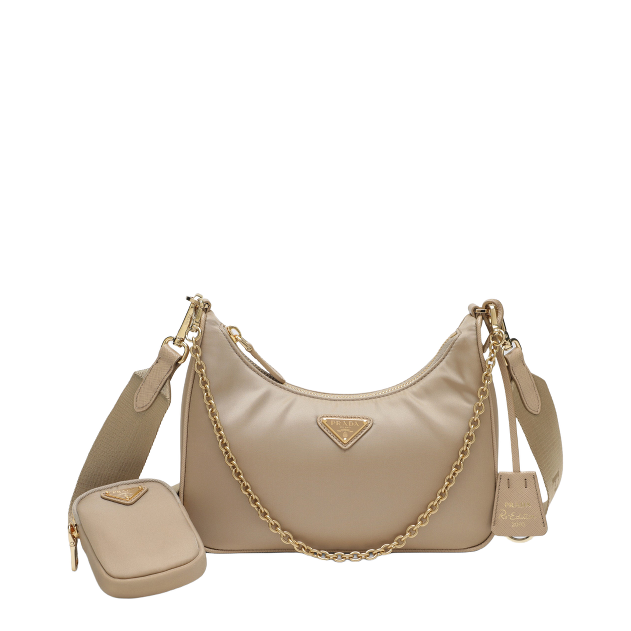 Re-Edition 2005 Re-Nylon Shoulder Bags - Camel - Image 1