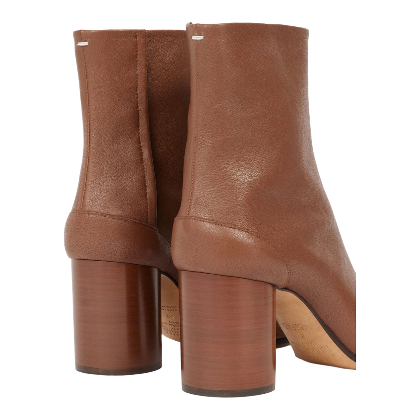 Brown Lambskin Leather Tabi Chelsea Boots - Image 2
