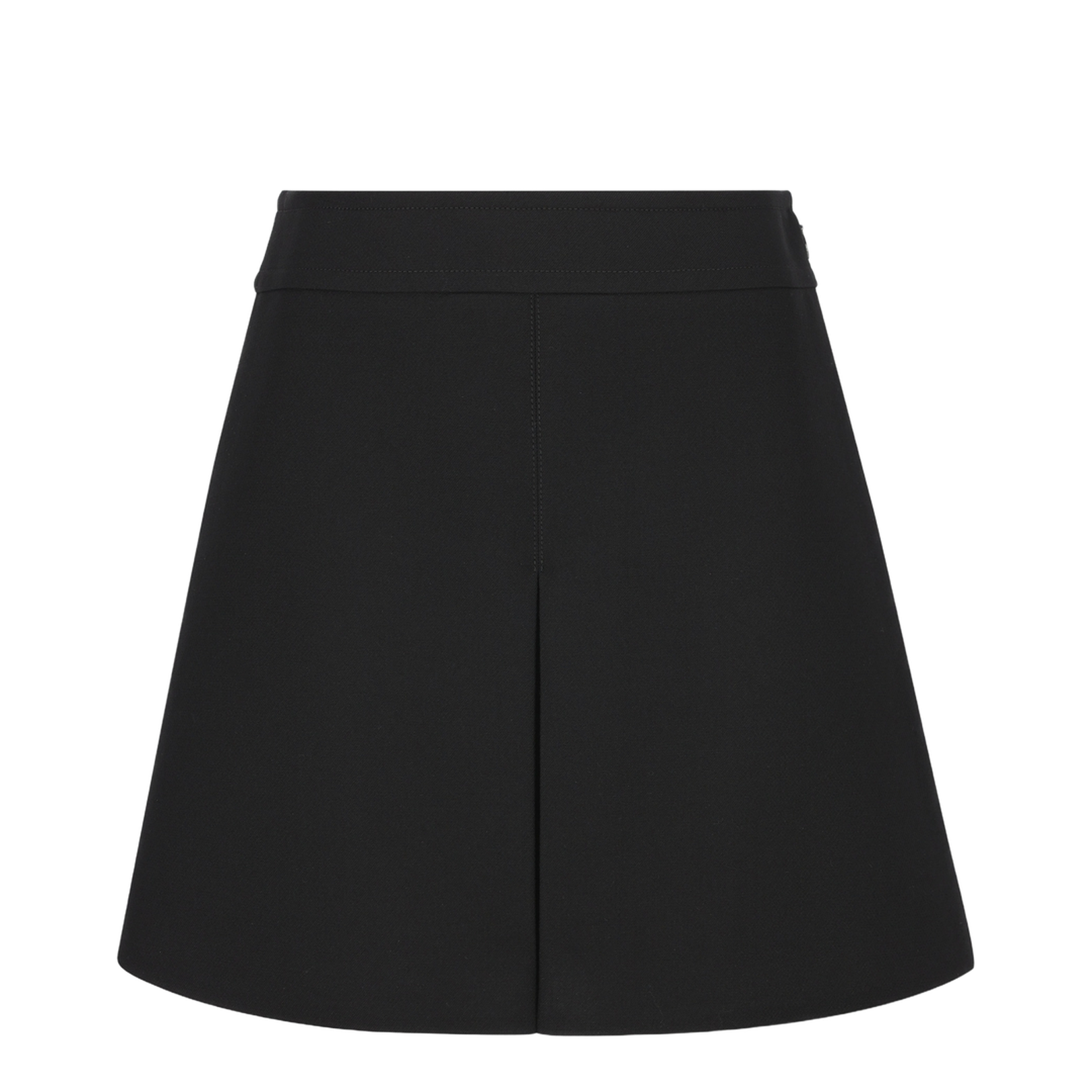 Trapeze Mini Skirt in Gauffered Double Wool - Image 1