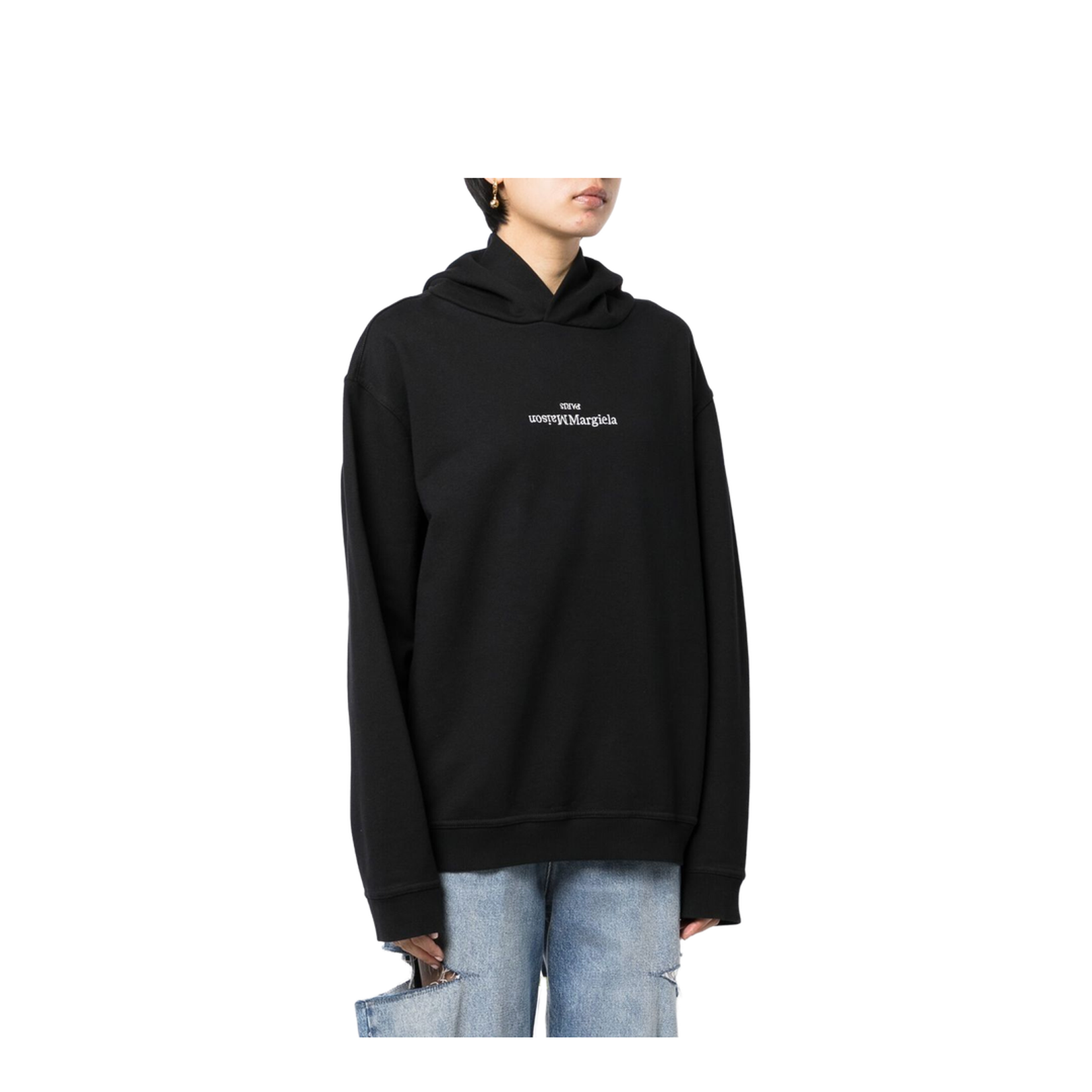 Black Cotton Hooded Sweatshirt - Image 4