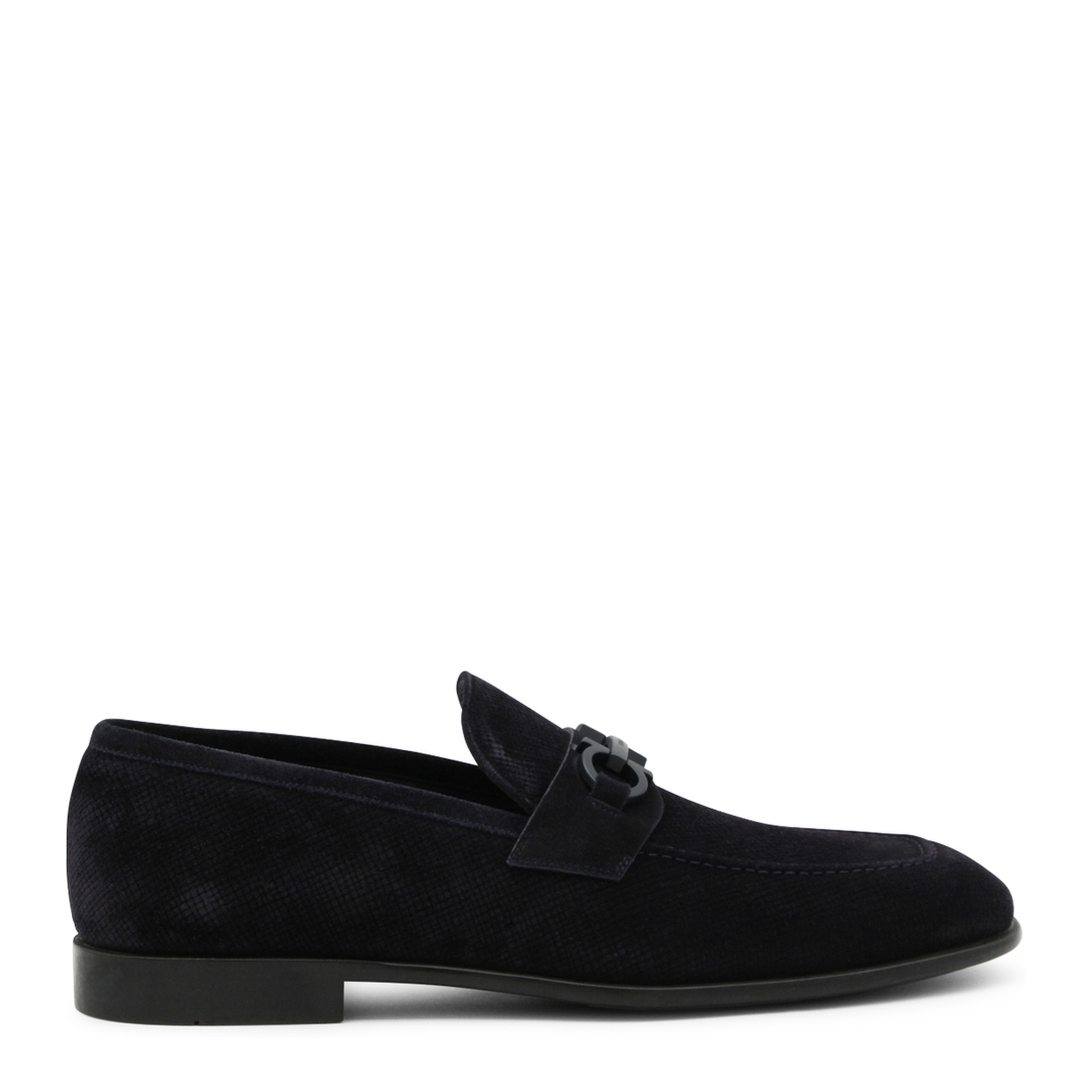 Navy Leather Loafers - Image 1