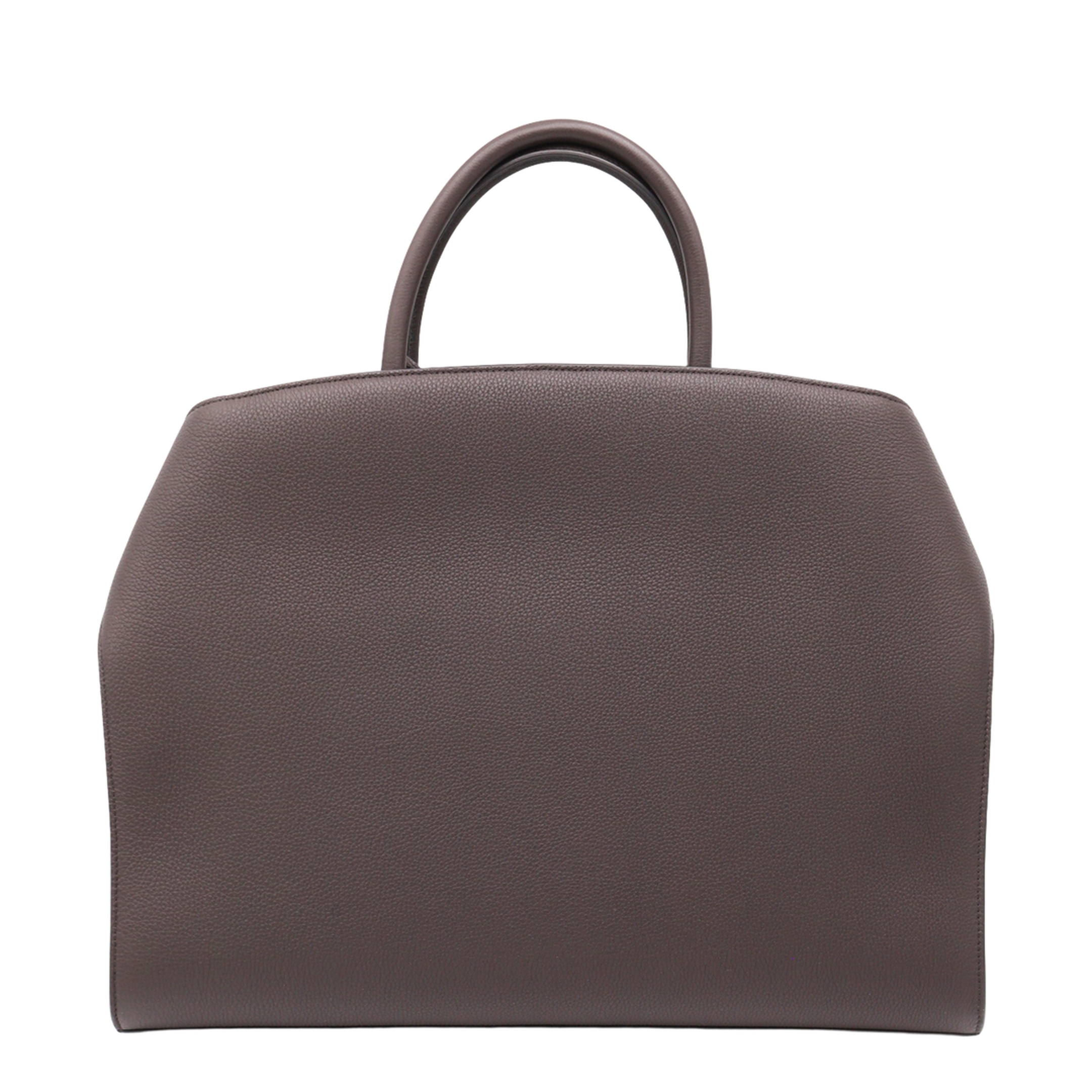 Dark Brown Leather Hug Top Handle Bag - Image 5