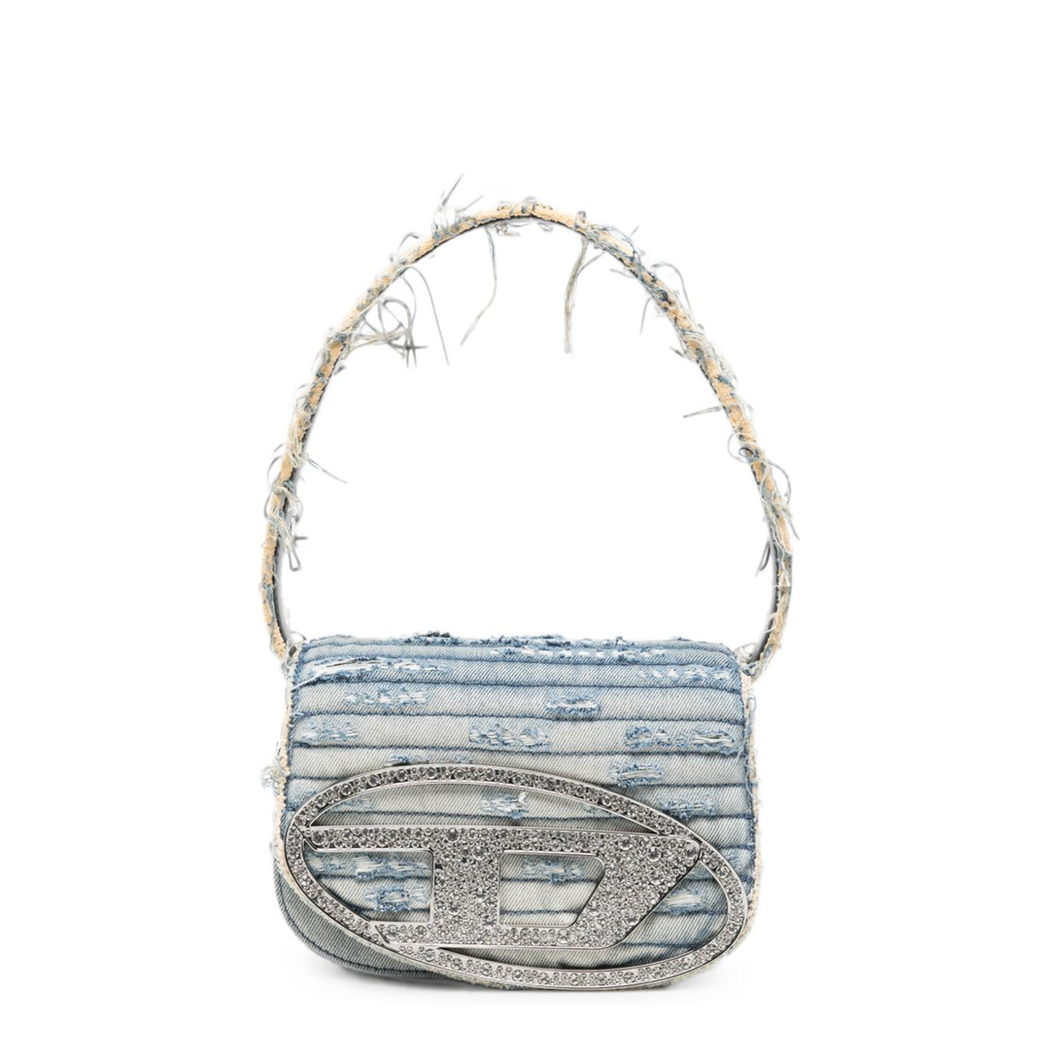 Cruise Cotton & Calf Leather Shoulder Bag - Blue - Image 1