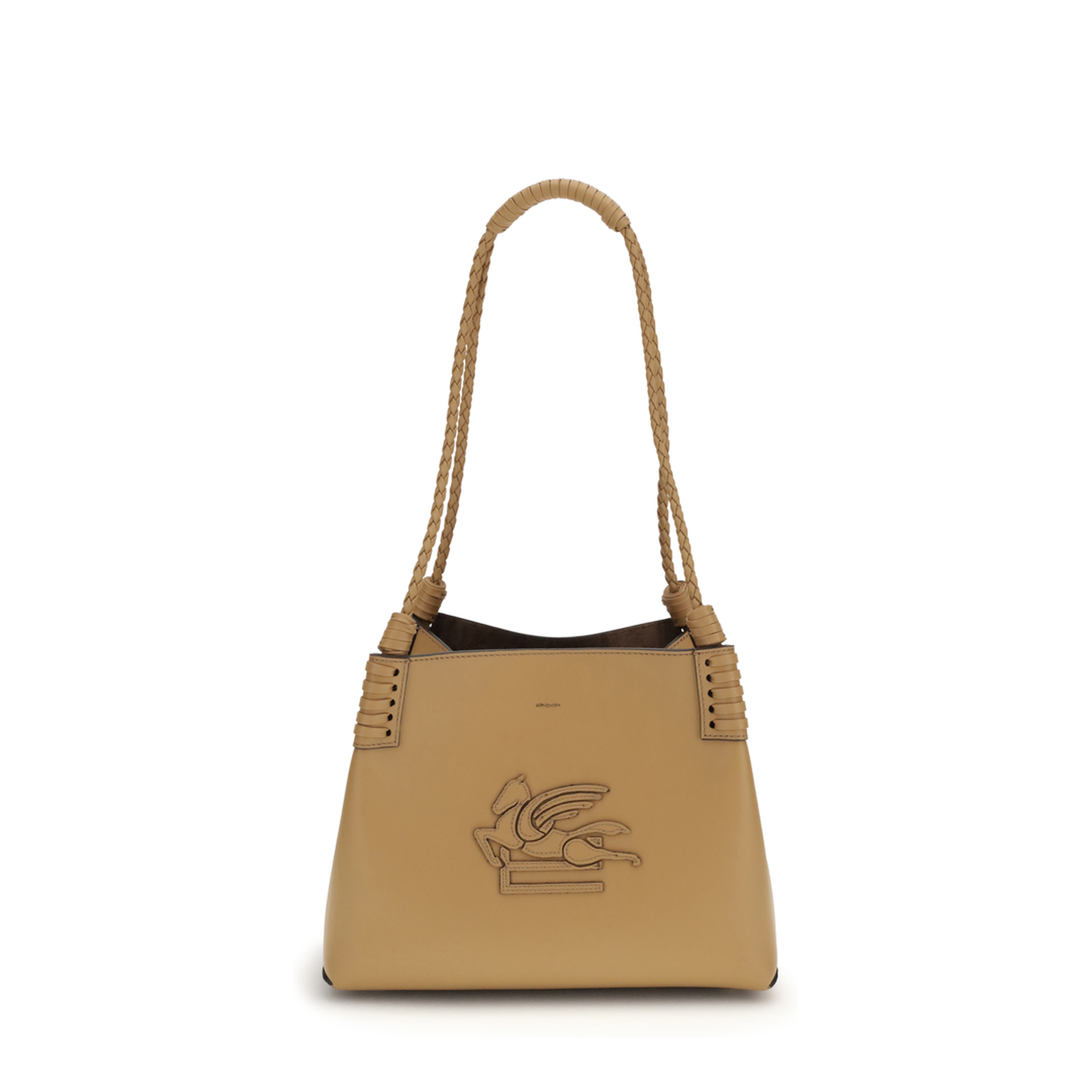 Libra Small Leather Tote - Beige - Image 1