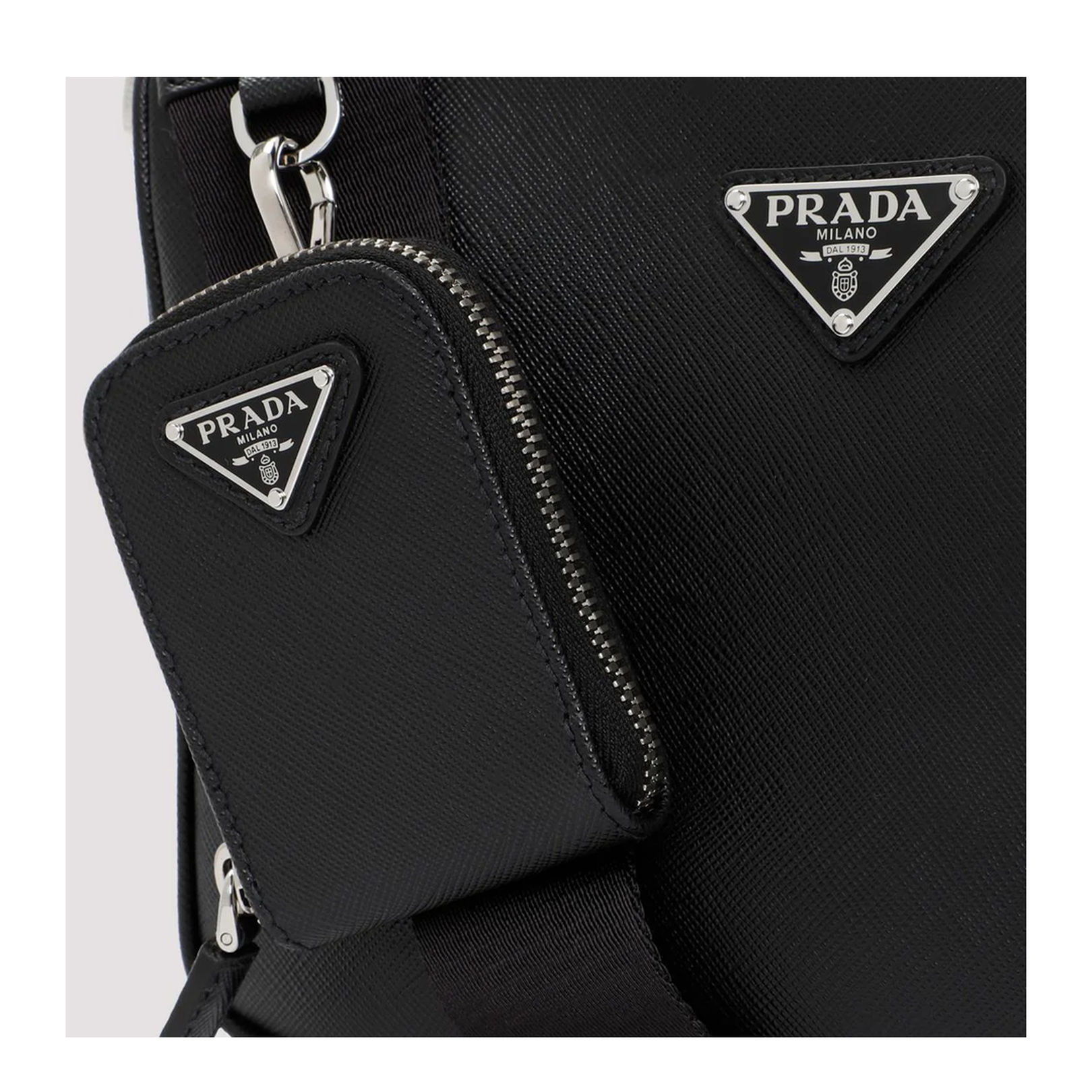 Saffiano Shoulder Bag Leather Black - Image 4