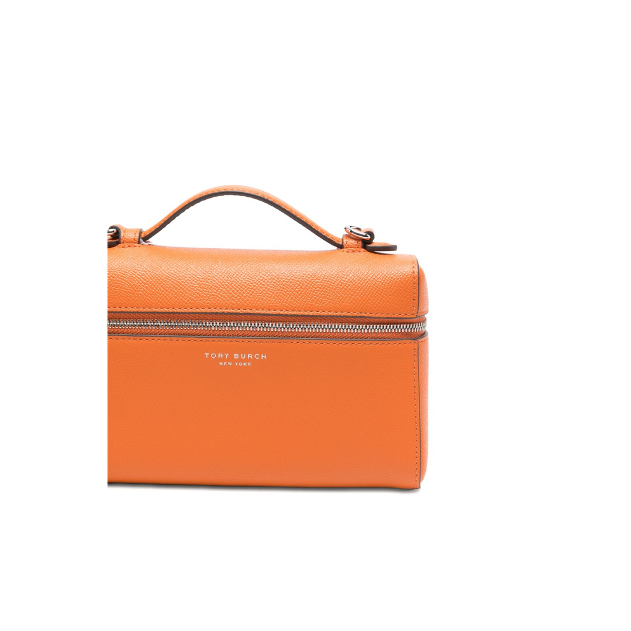 Romy Slim Saffiano Top-Handle Bag - Orange - Image 5
