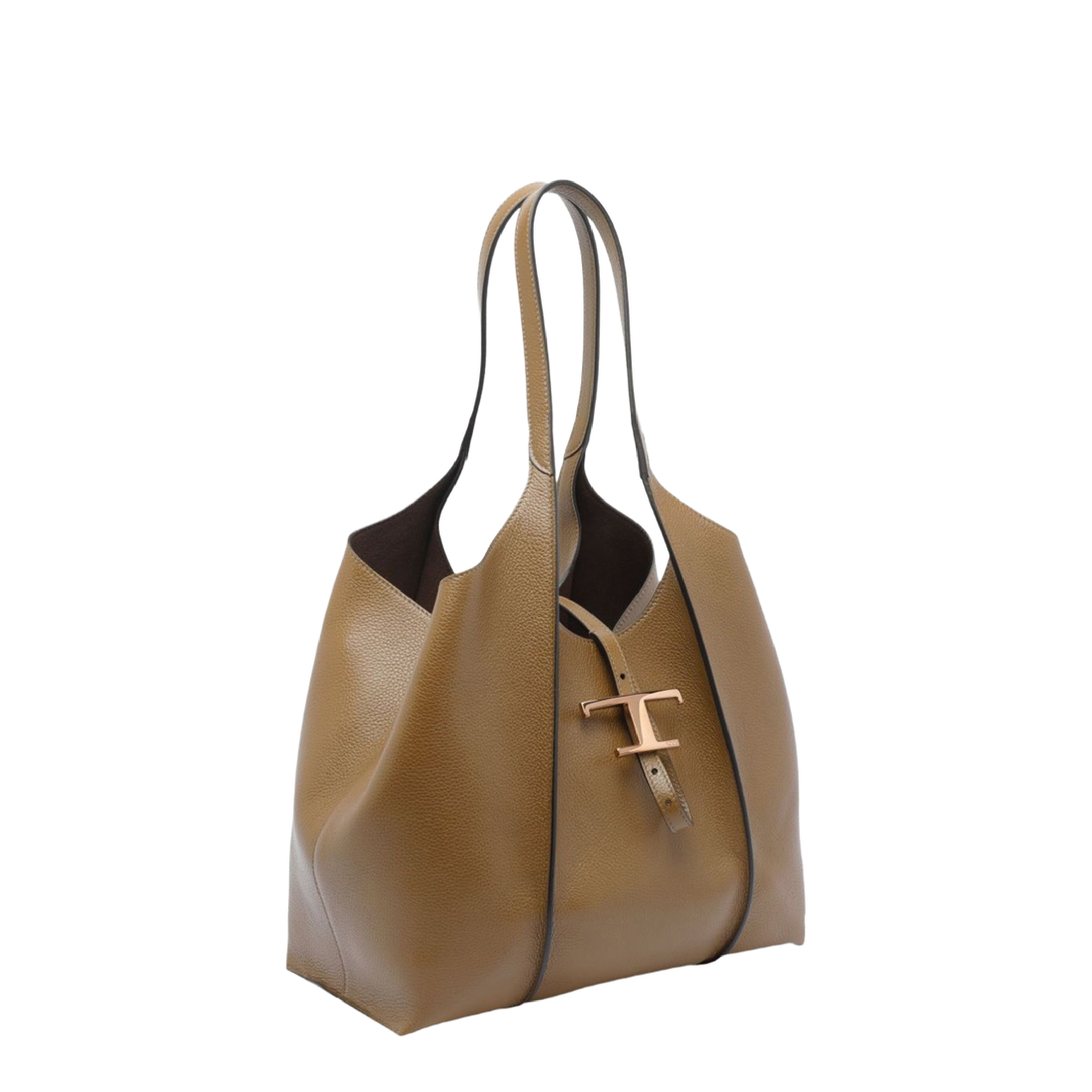 T Timeless Small Calfskin Shopping Bag - Cognac - Image 4