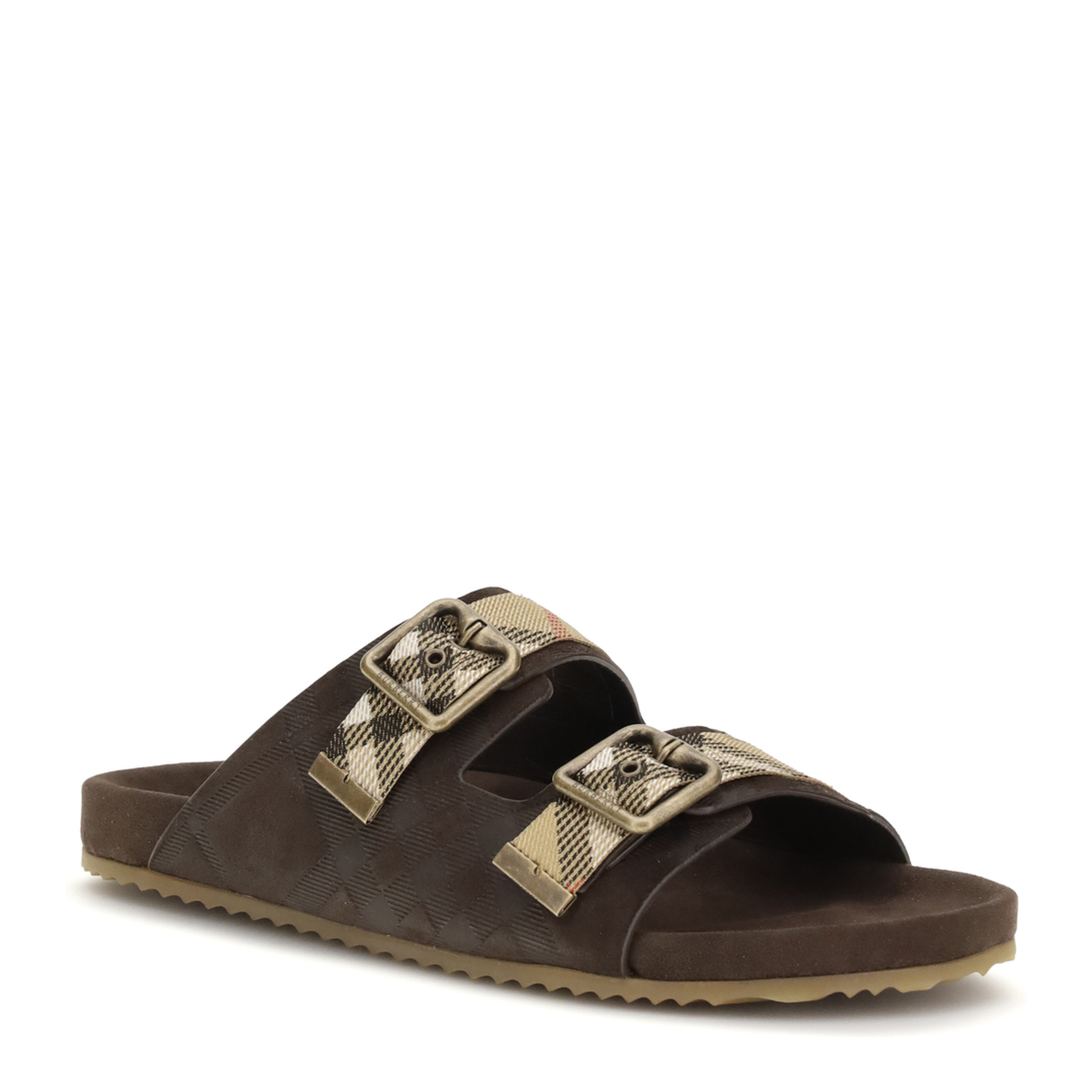 Check Suede Urchin Sandals - Image 2