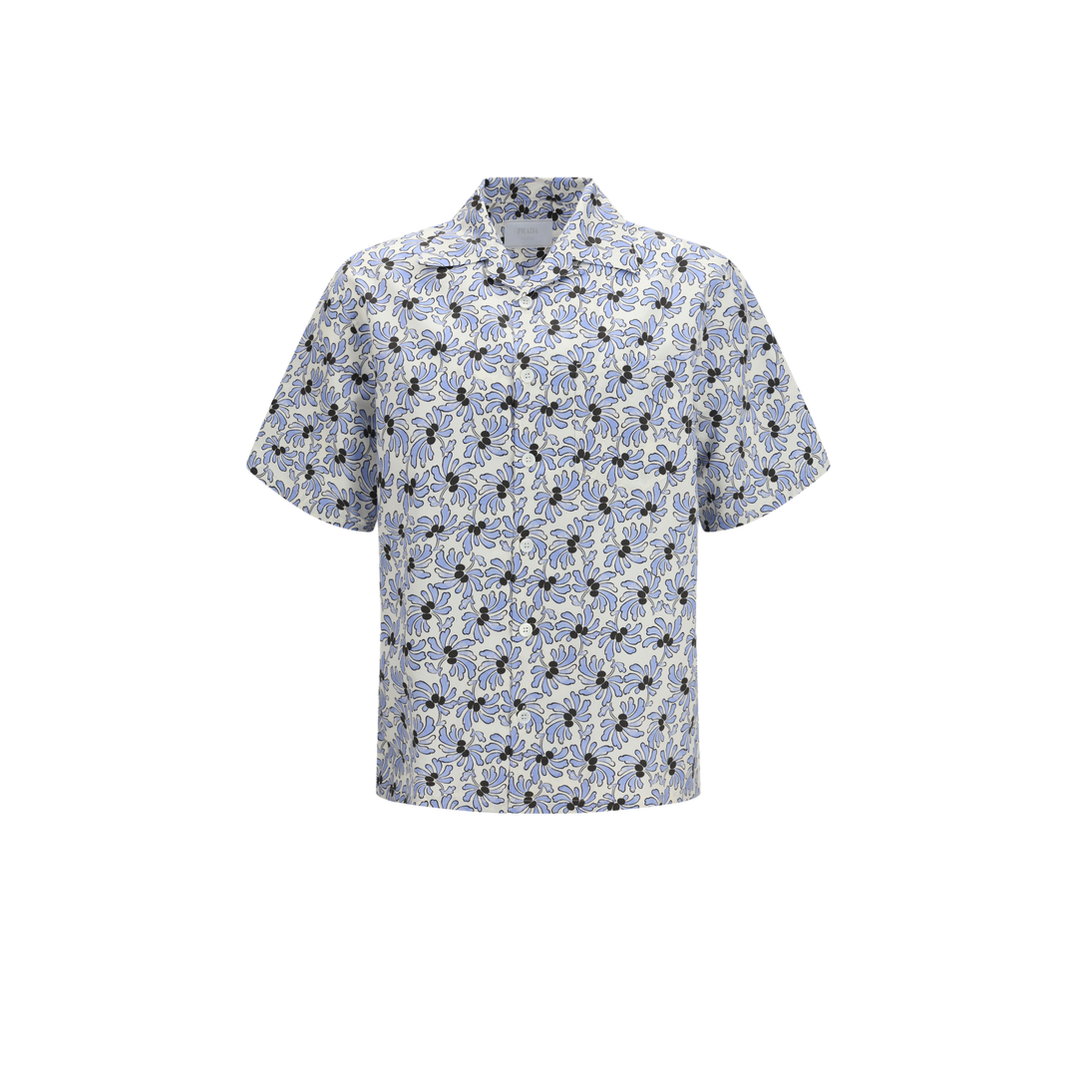 Cotton Shirt with Floral Print - Image 1