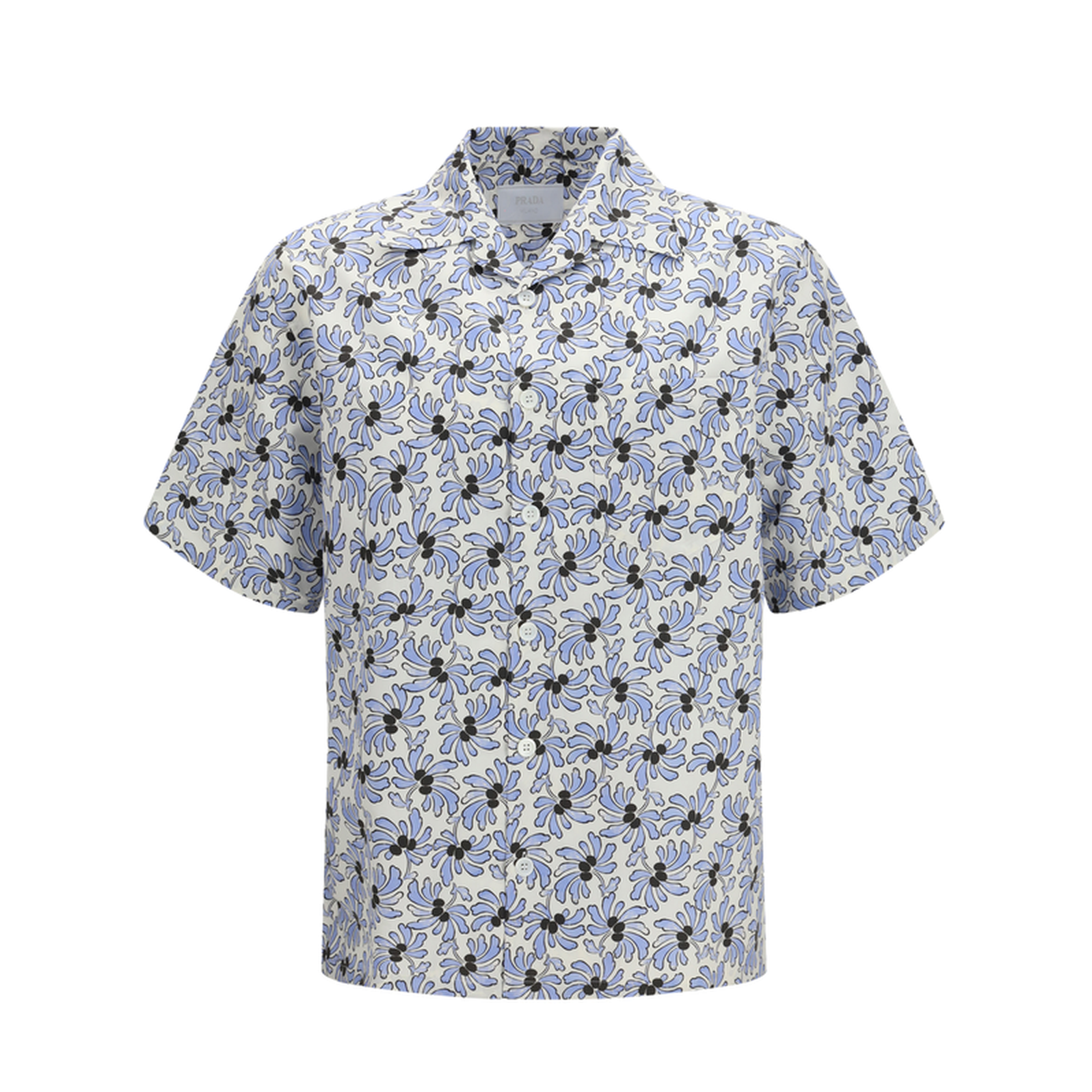 Cotton Shirt with Floral Print - Image 1