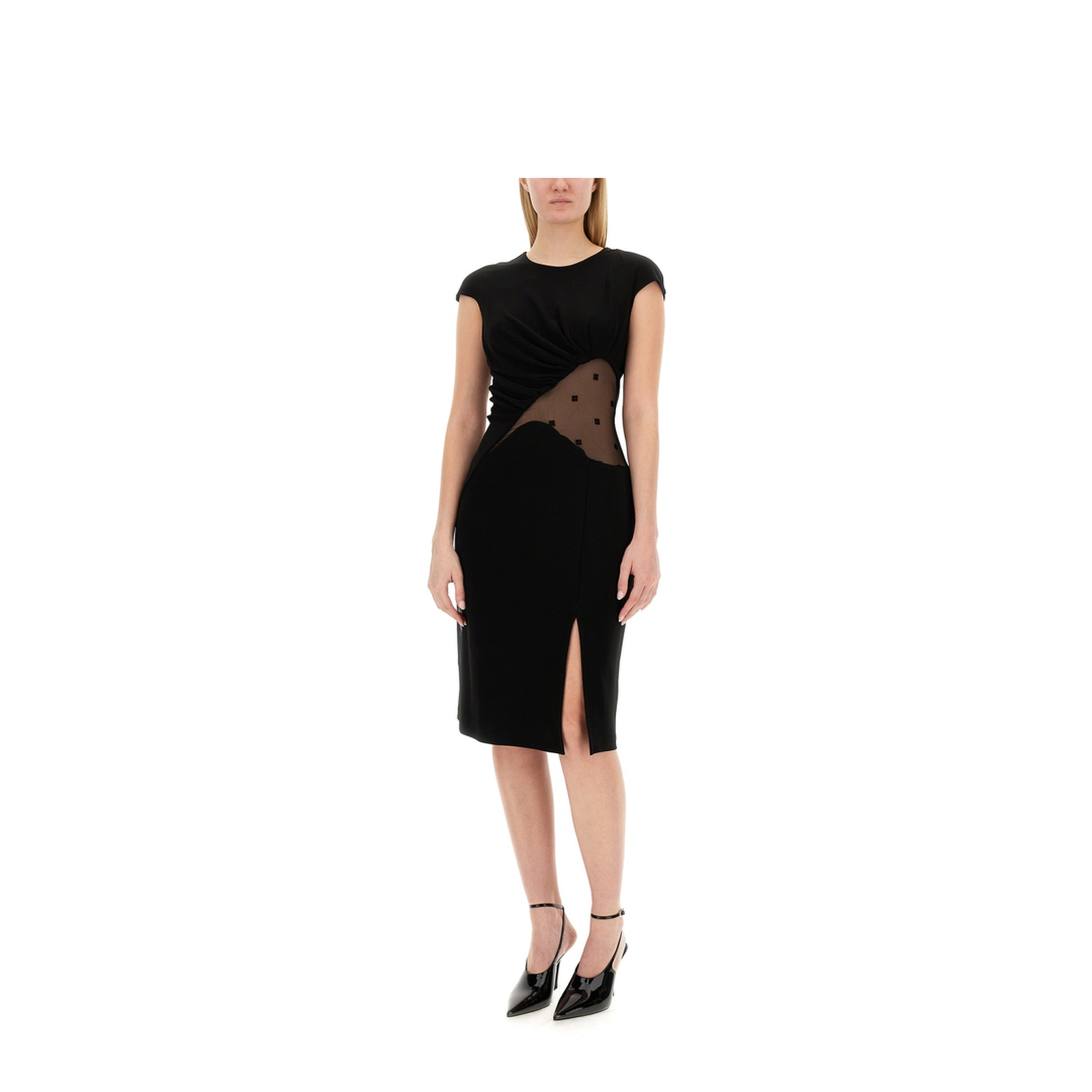 Crepe And Tulle Dress - Image 2