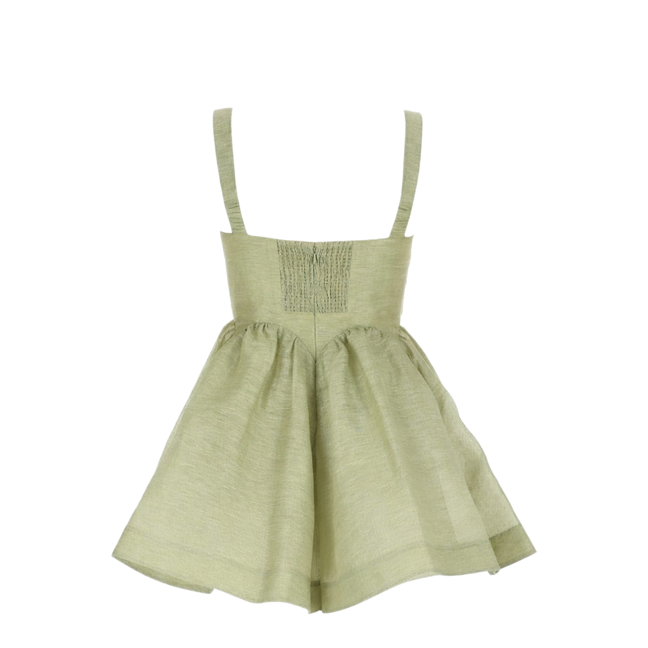 Green Linen Casual Dress - Image 3